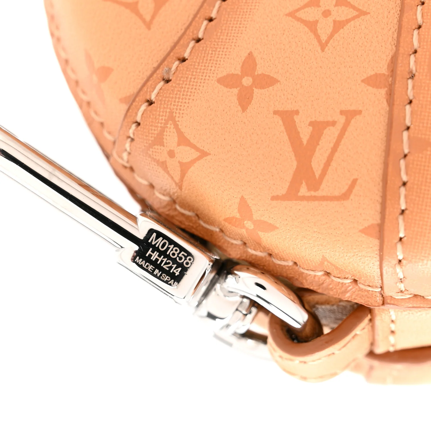 Calfskin Monogram LV Croissant Bag Charm Brown - Image 5