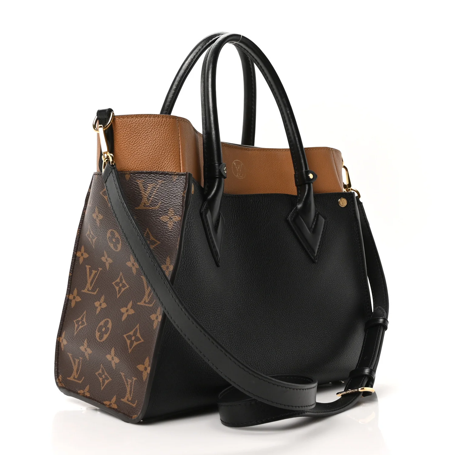Calfskin Monogram On My Side MM Black - Image 3