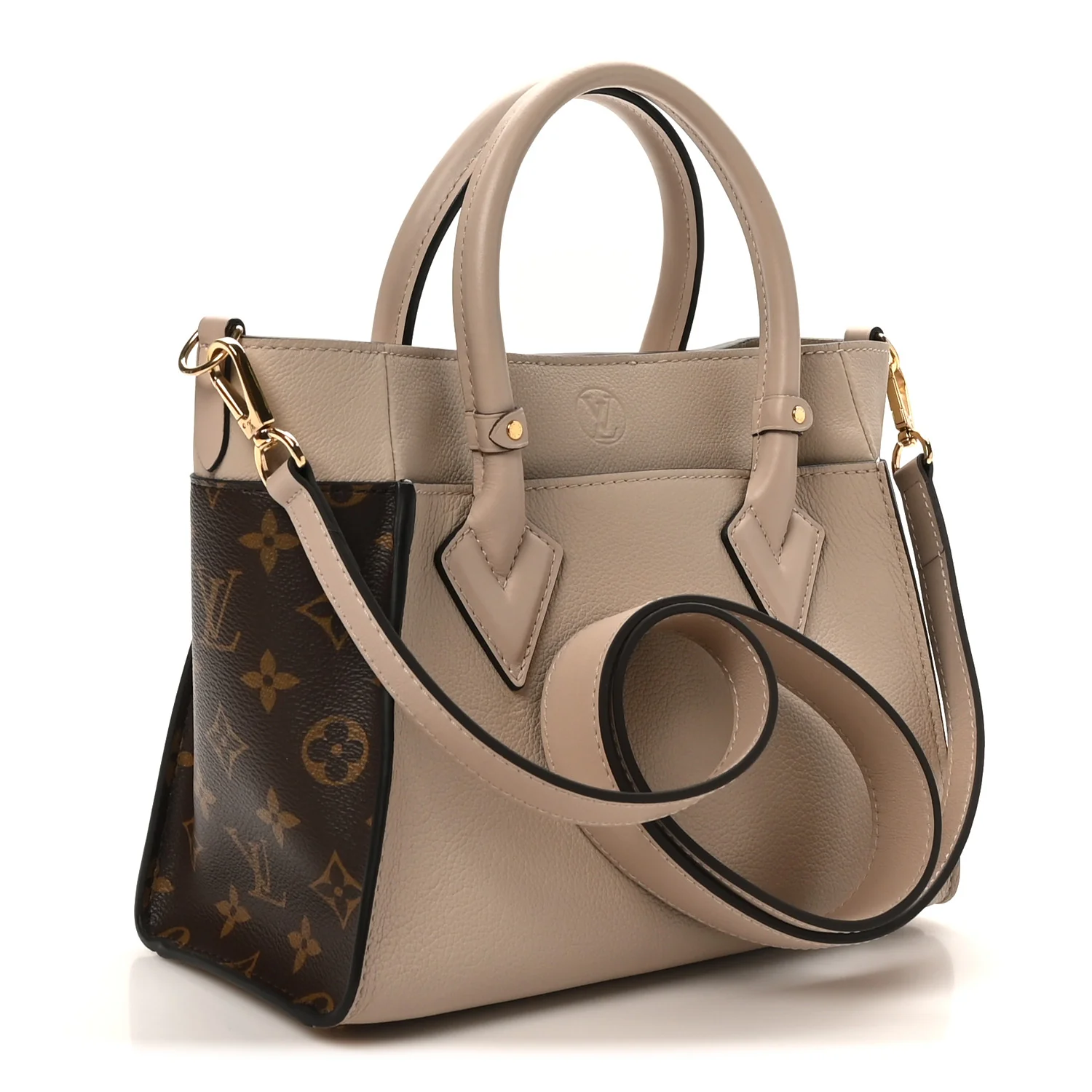 Calfskin Monogram On My Side PM Greige - Image 3