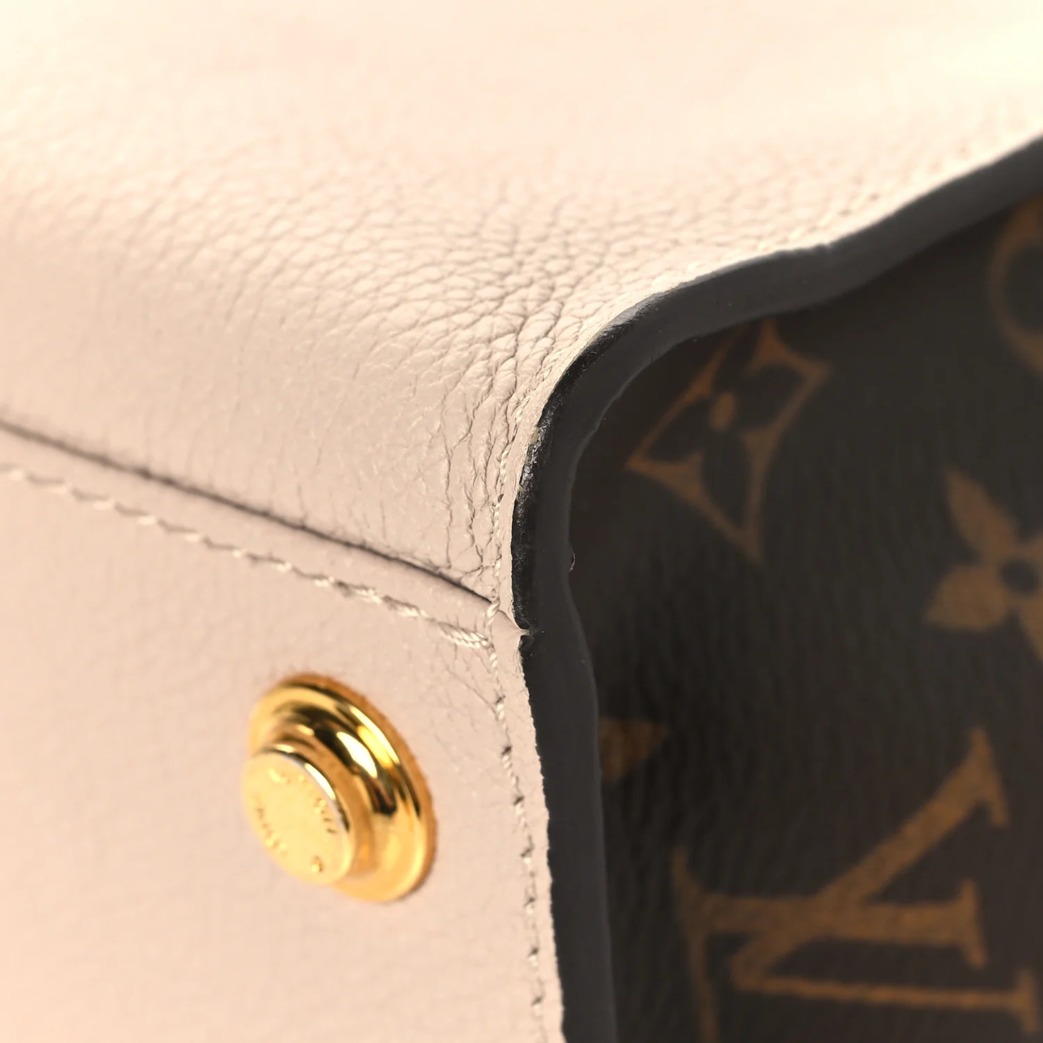 Calfskin Monogram On My Side PM Greige - Image 10