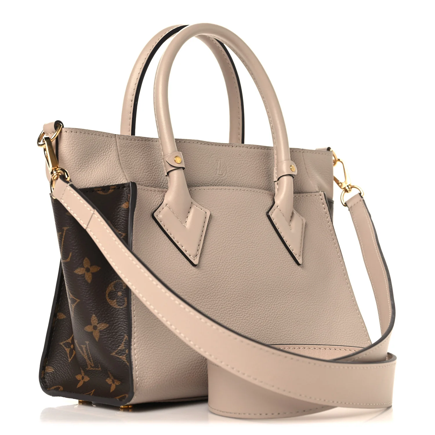 Calfskin Monogram On My Side PM Greige - Image 3
