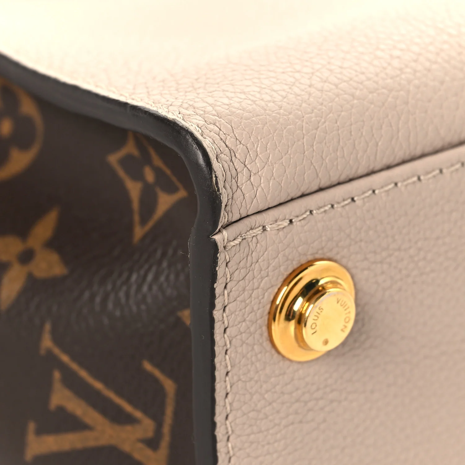 Calfskin Monogram On My Side PM Greige - Image 9