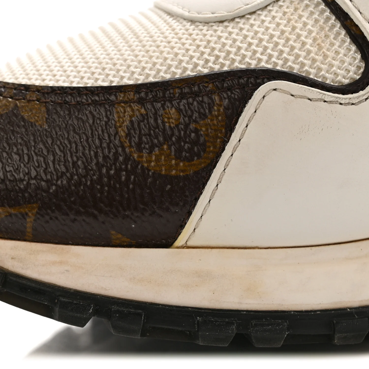 Calfskin Monogram Run Away Sneakers 37 White - Image 11