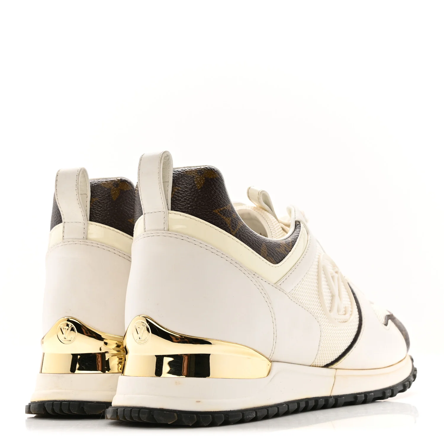 Calfskin Monogram Run Away Sneakers 37 White - Image 5
