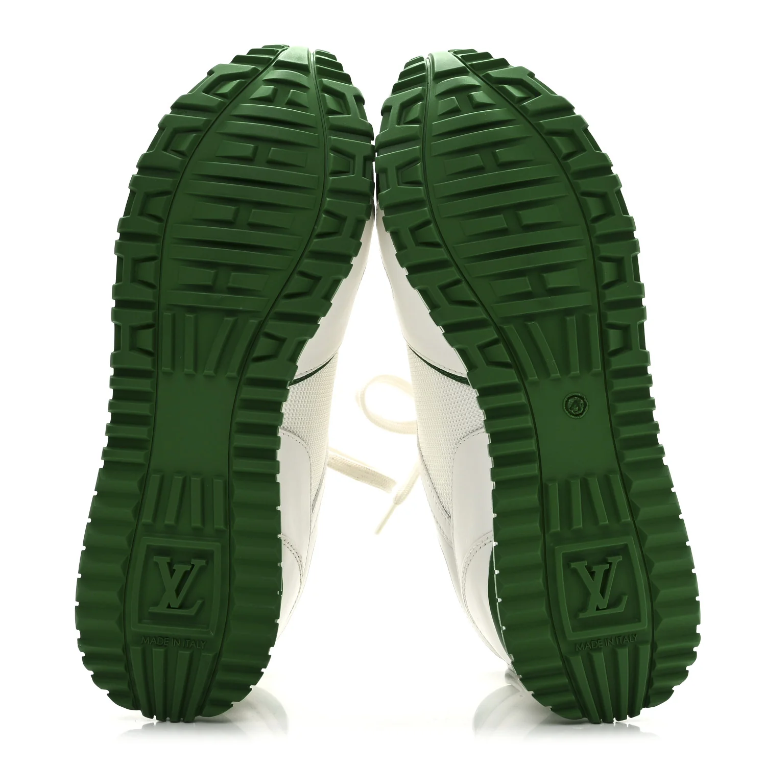 Calfskin Monogram Run Away Sneakers 37 White Green - Image 7