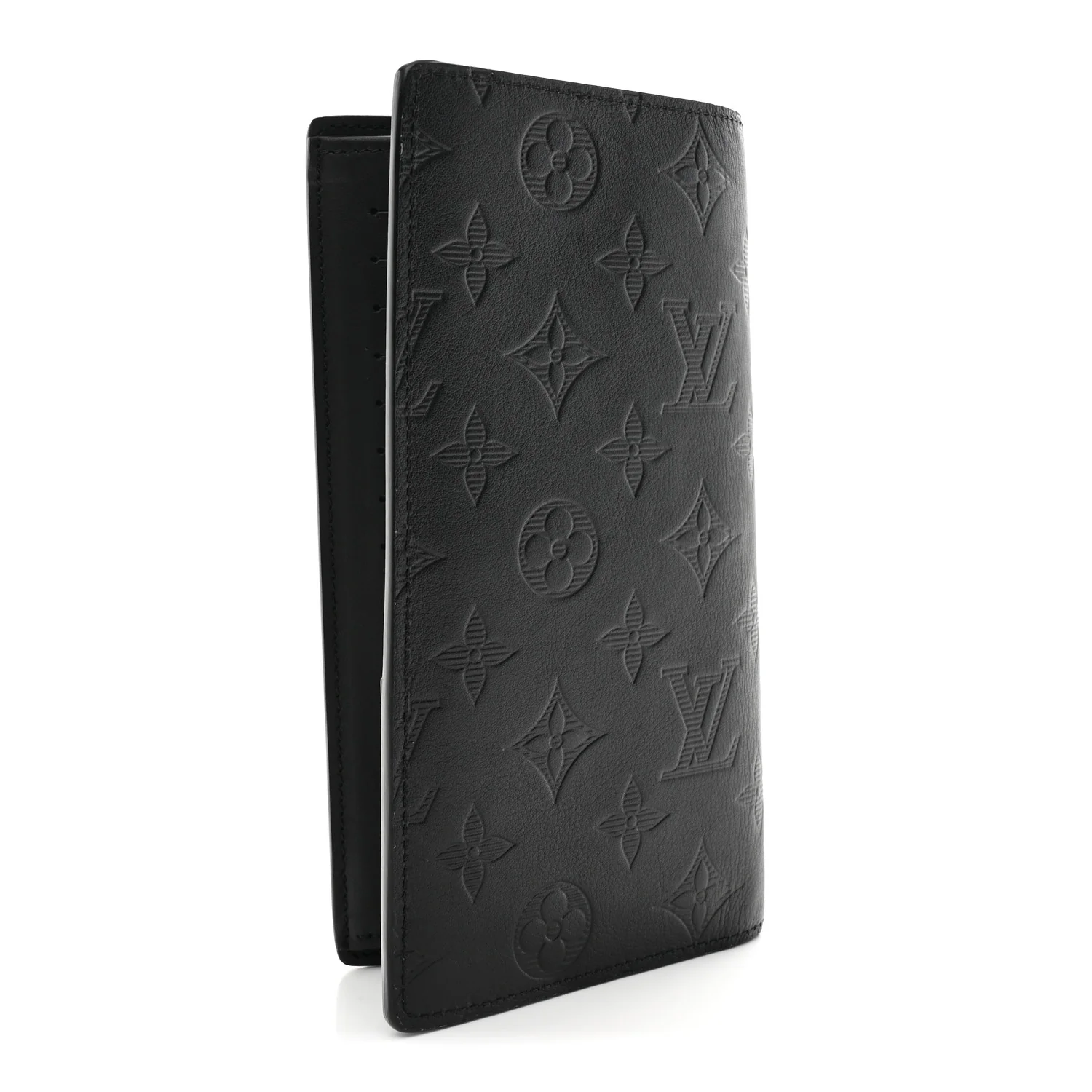 Calfskin Monogram Shadow Brazza Wallet Black - Image 3