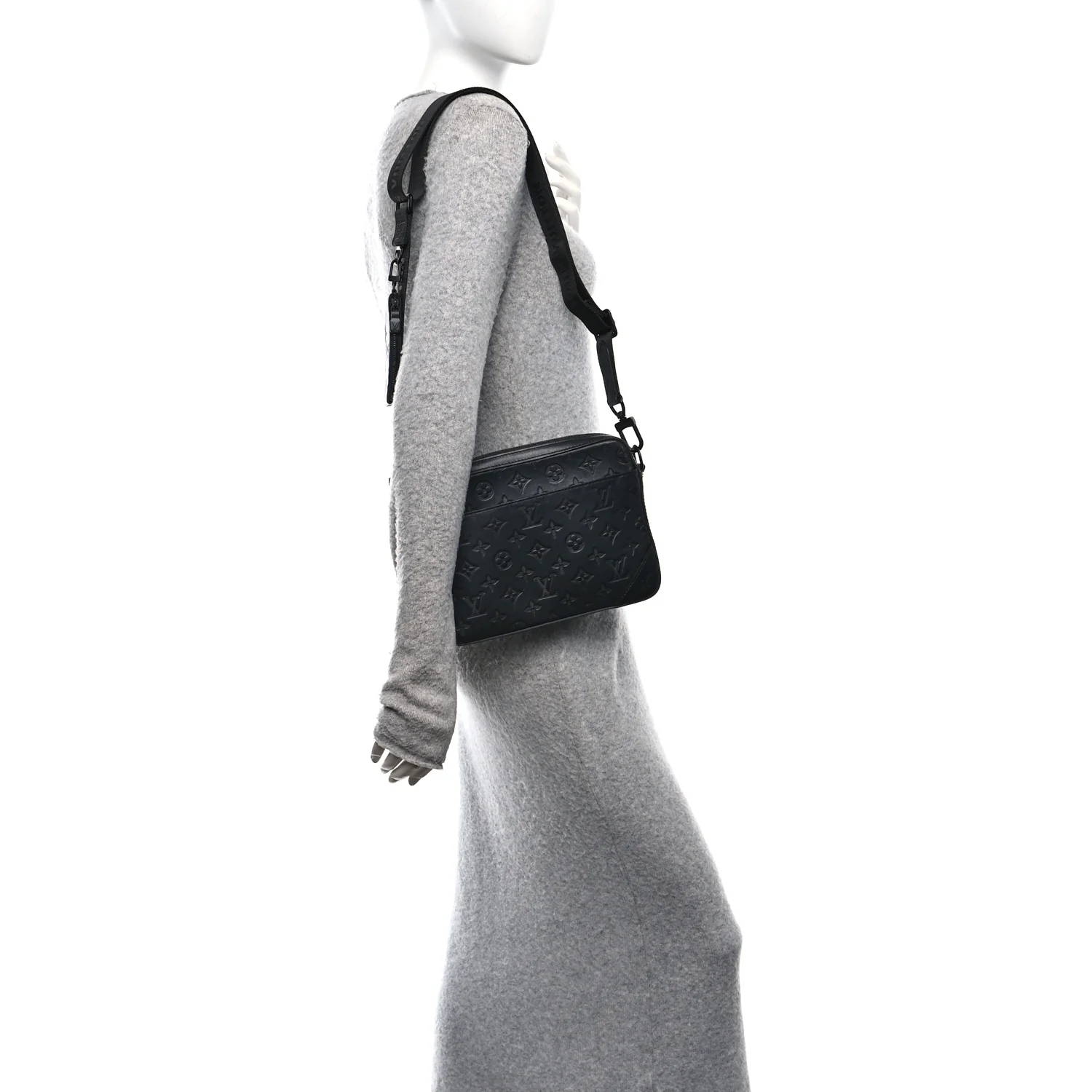 Calfskin Monogram Shadow Duo Messenger Black - Image 2