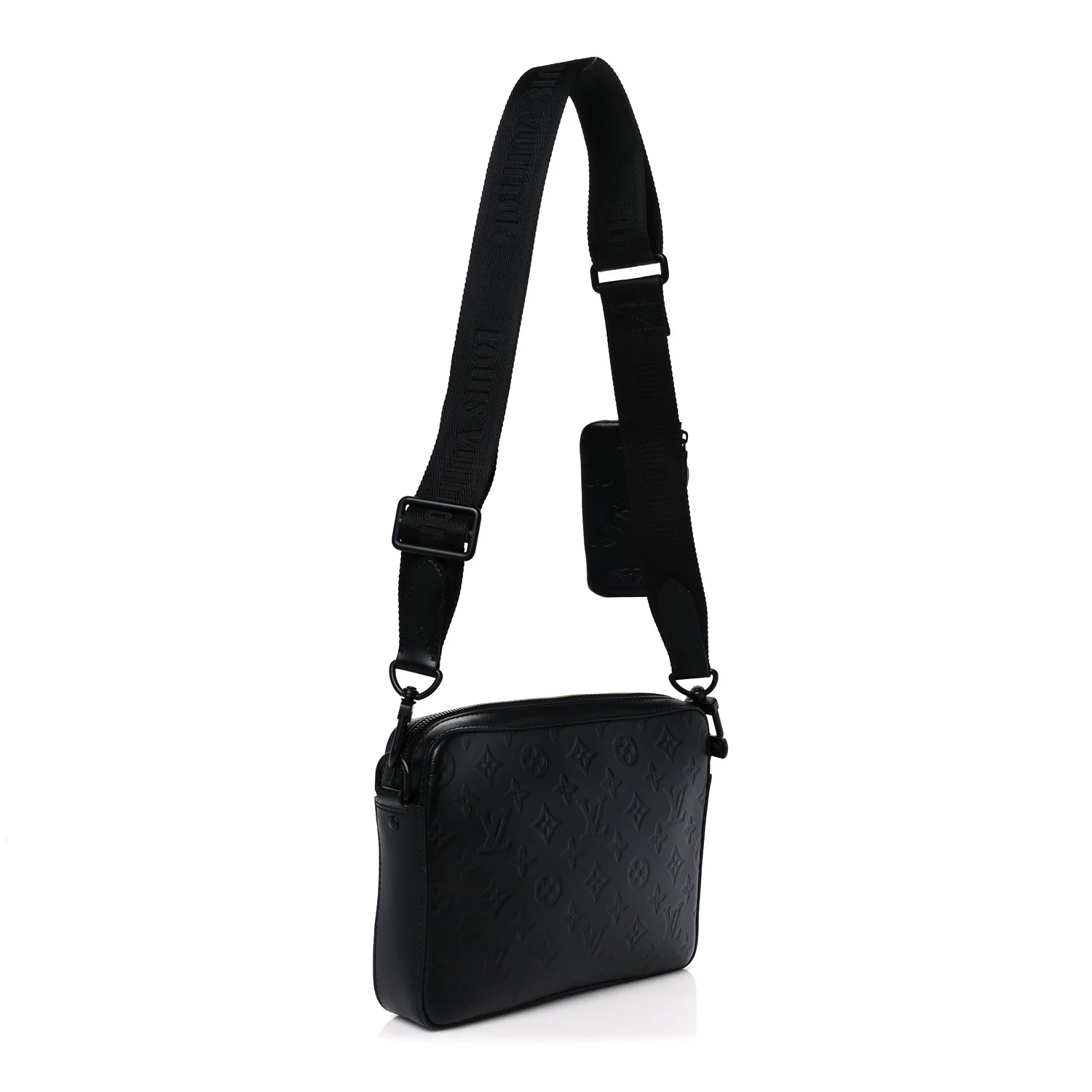 Calfskin Monogram Shadow Duo Messenger Black - Image 3