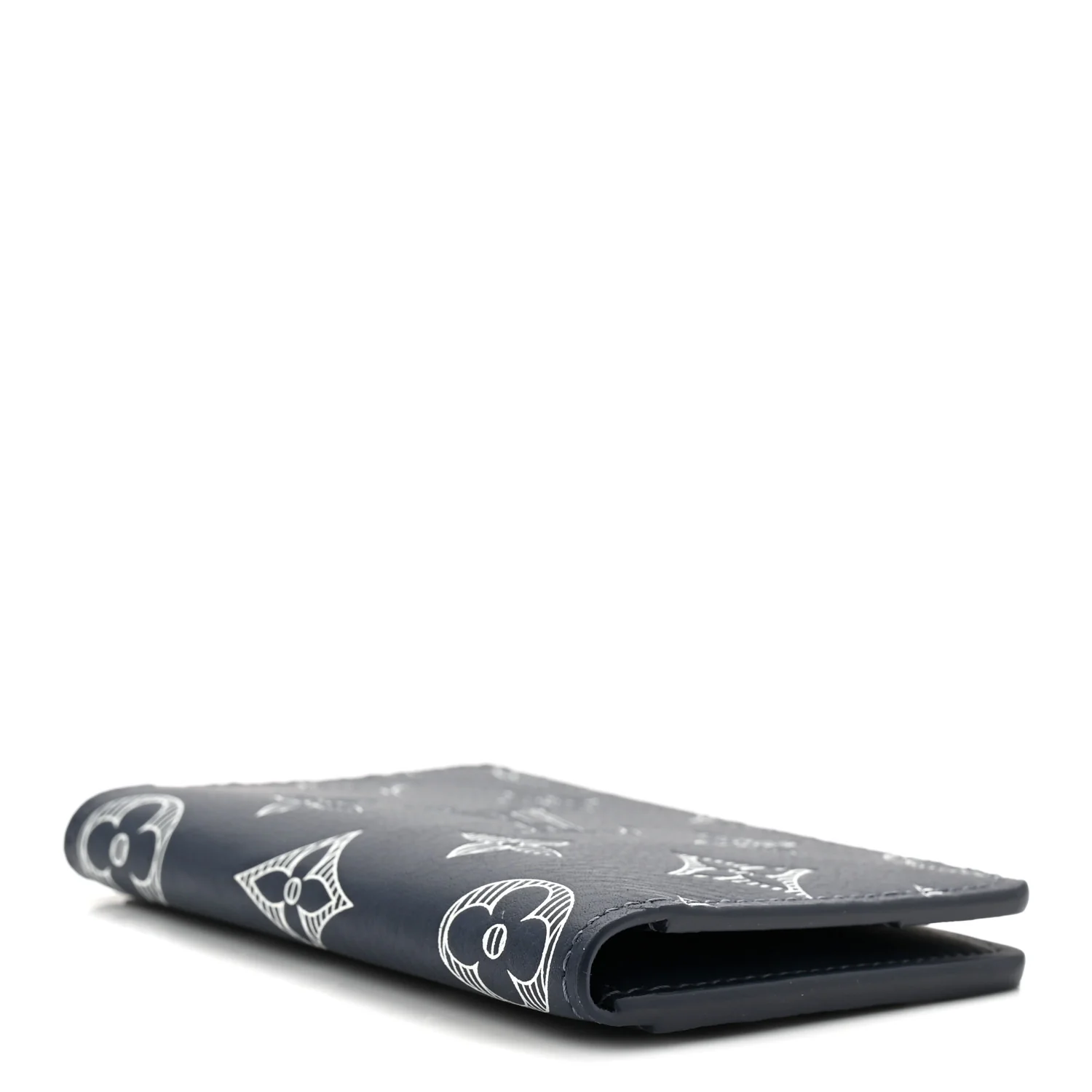Calfskin Monogram Shadow Pocket Organizer Navy Blue White - Image 4