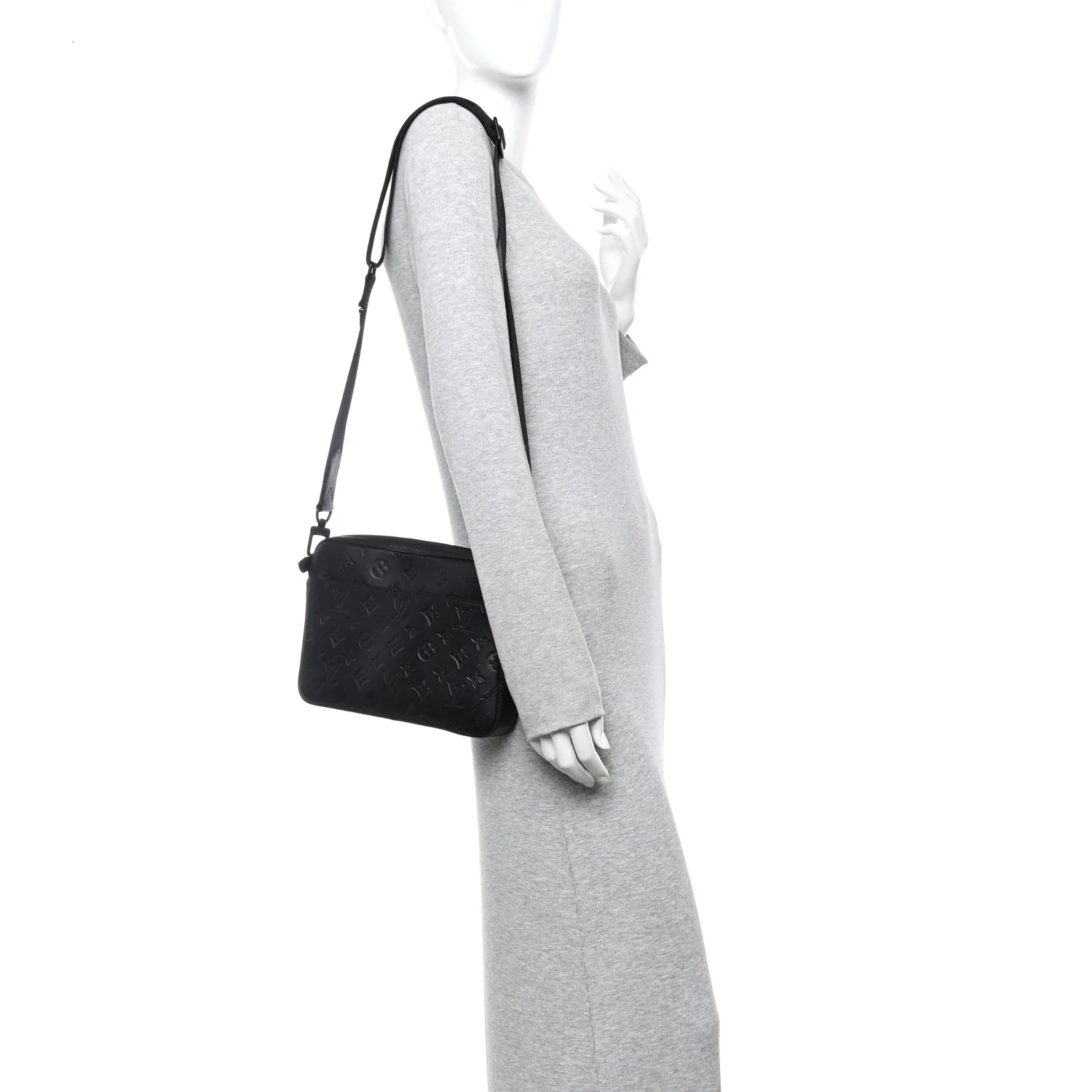Calfskin Monogram Shadow Trio Messenger Black - Image 2