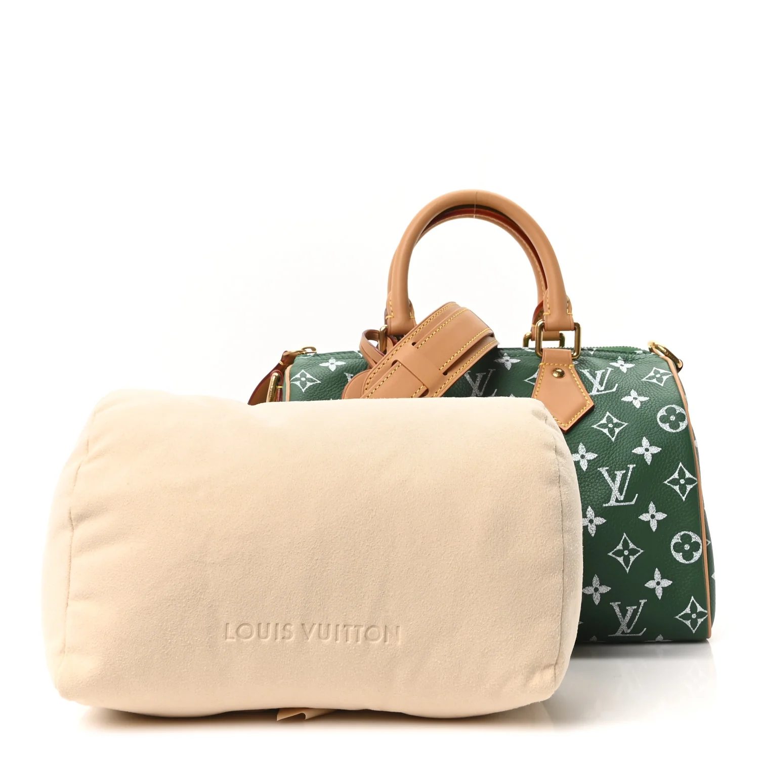 Calfskin Monogram Speedy P9 Bandouliere 25 Green - Image 4