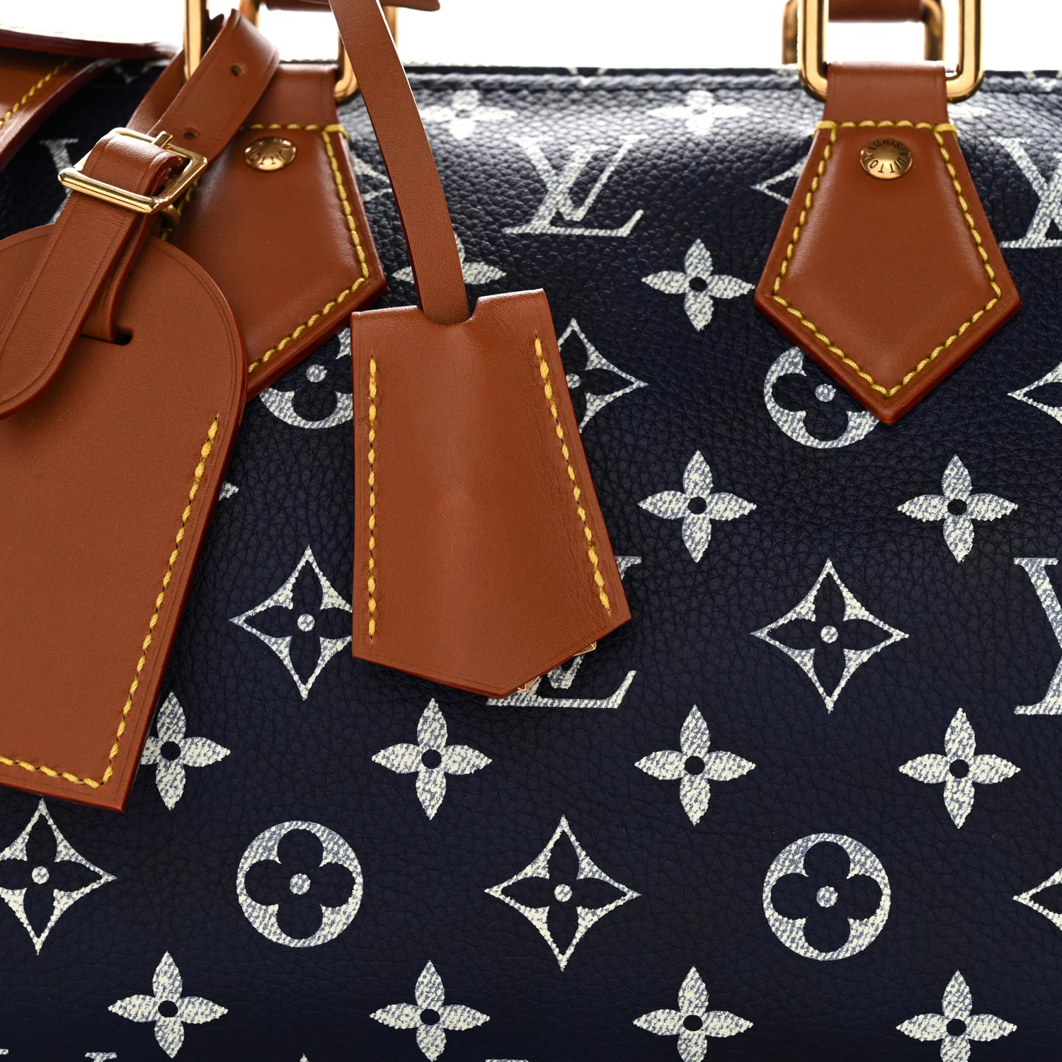 Calfskin Monogram Speedy P9 Bandouliere 25 Indigo - Image 7