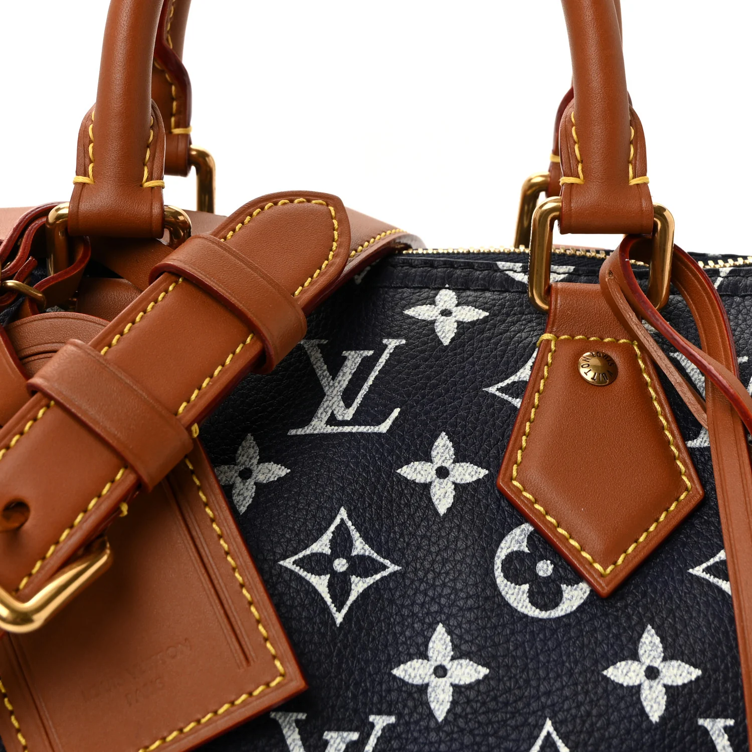 Calfskin Monogram Speedy P9 Bandouliere 25 Indigo - Image 13