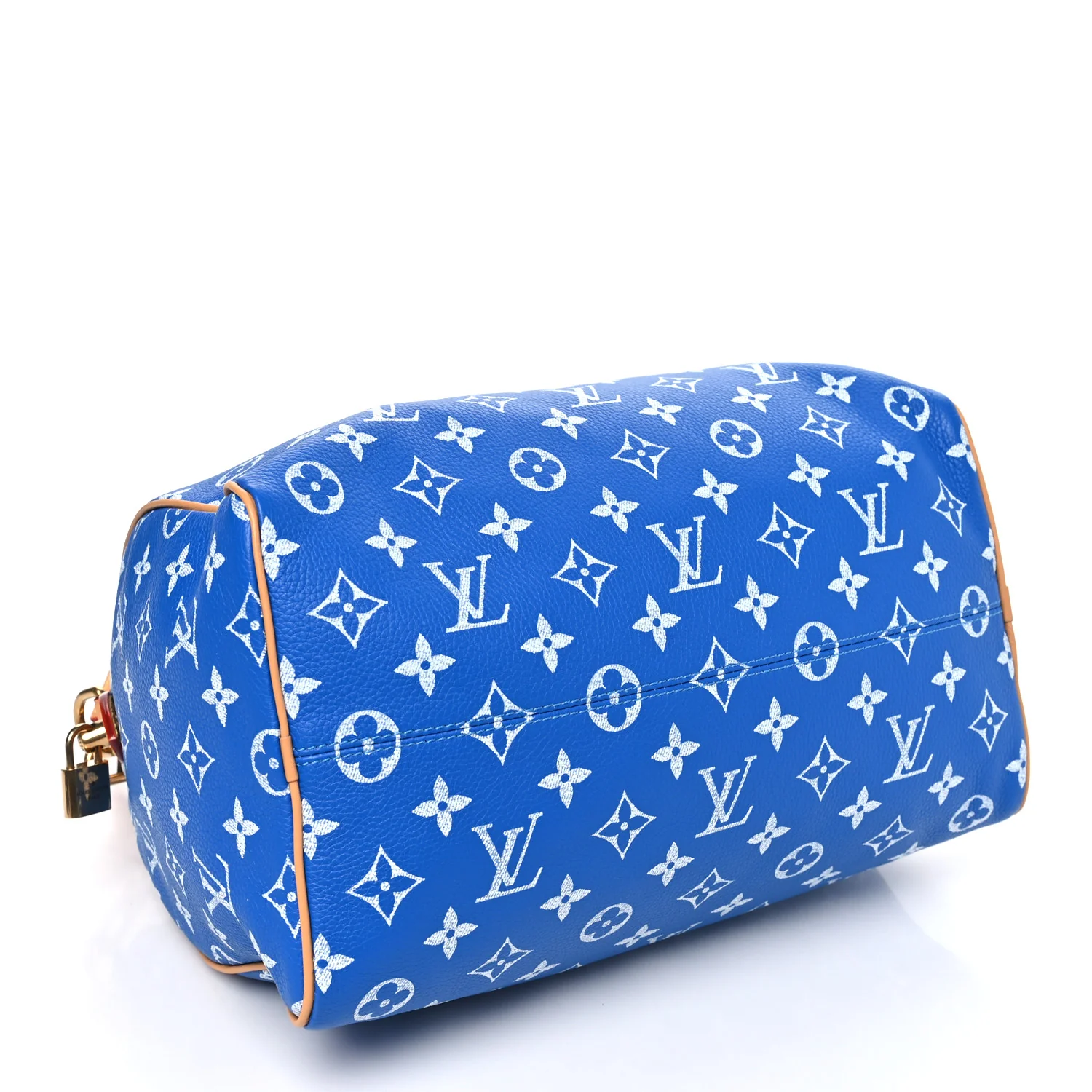 Calfskin Monogram Speedy P9 Bandouliere 30 Blue - Image 4