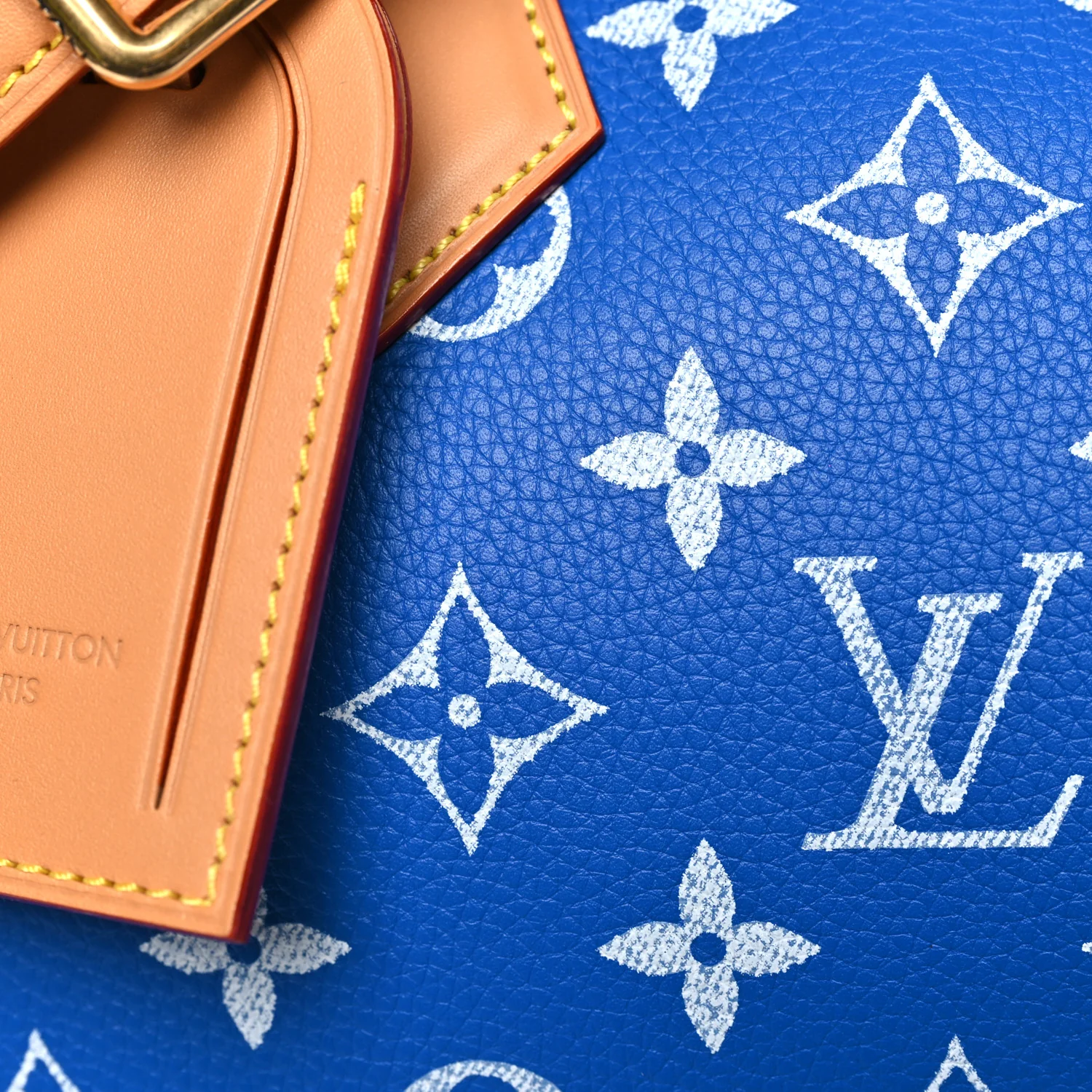 Calfskin Monogram Speedy P9 Bandouliere 30 Blue - Image 7