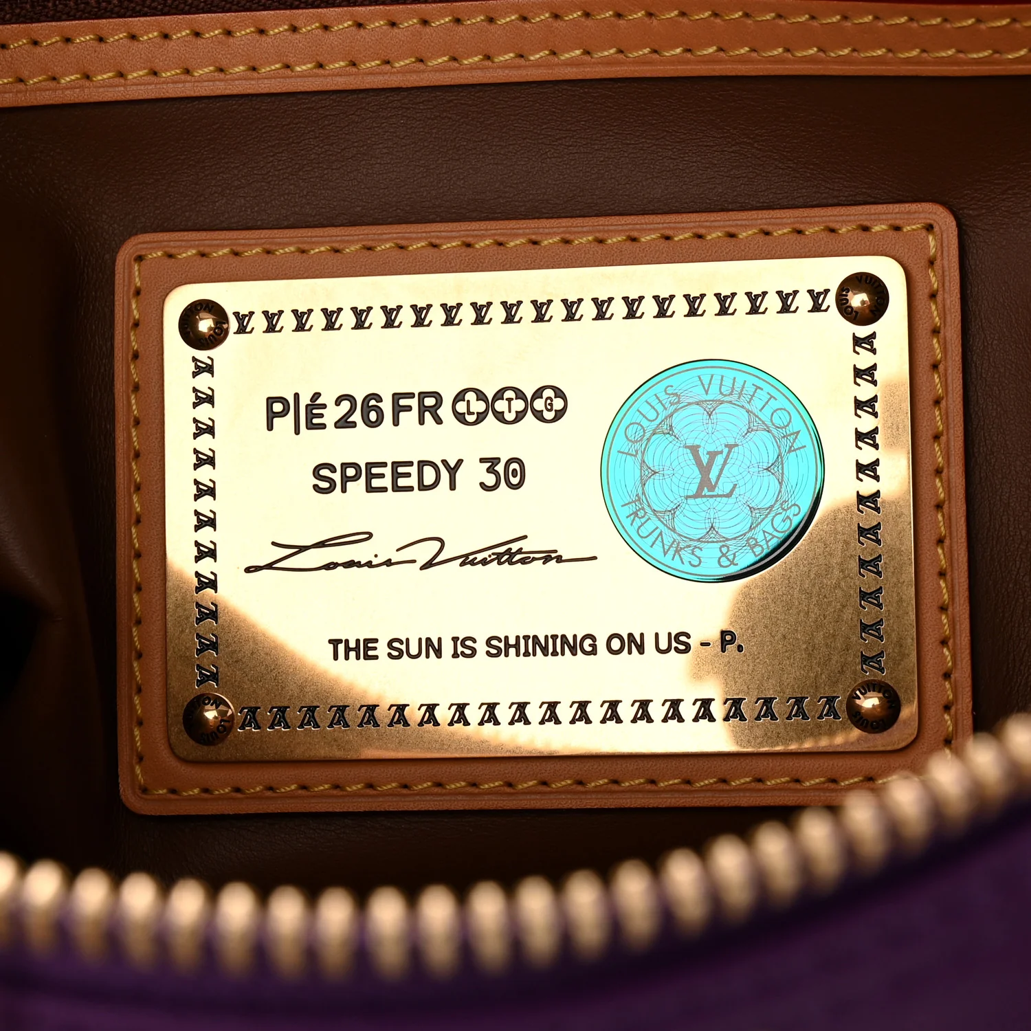 Calfskin Monogram Speedy P9 Bandouliere 30 Golden Lotus Purple - Image 13