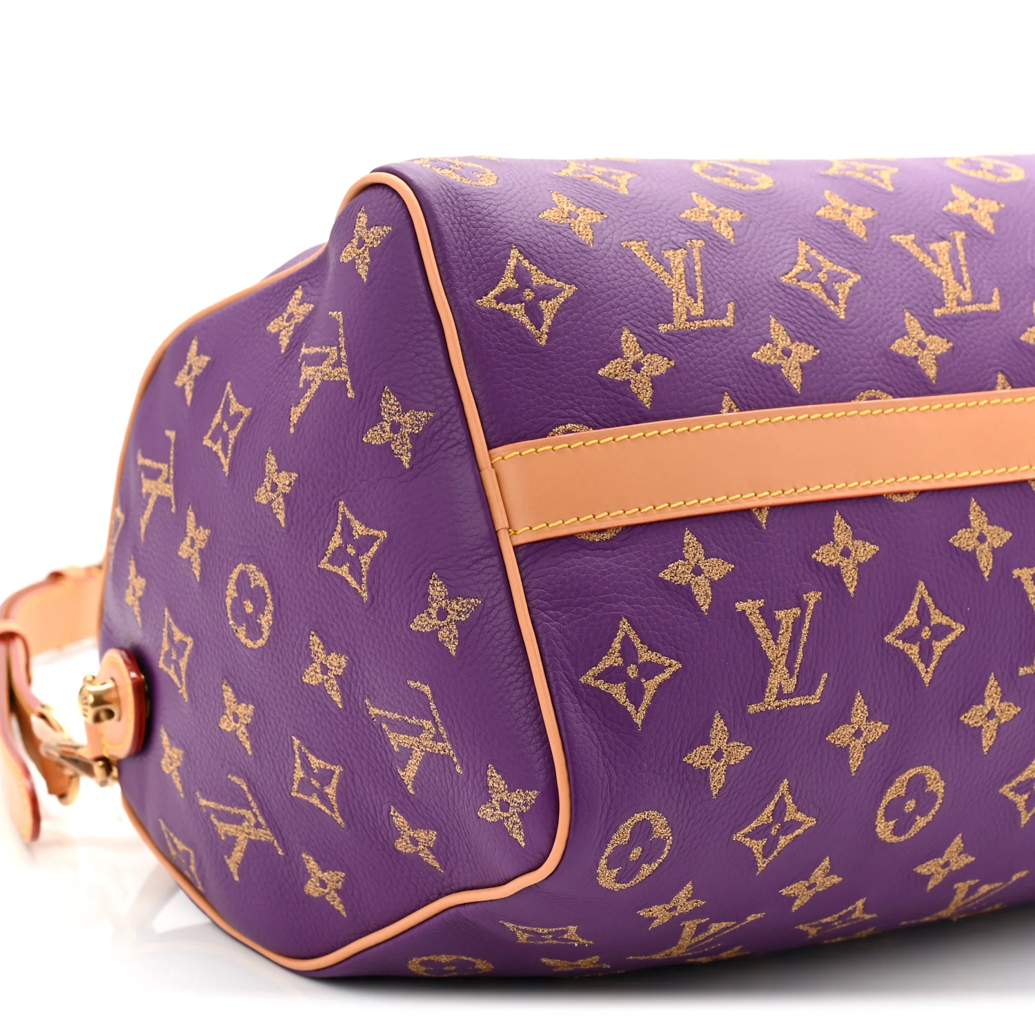 Calfskin Monogram Speedy P9 Bandouliere 30 Golden Lotus Purple - Image 19