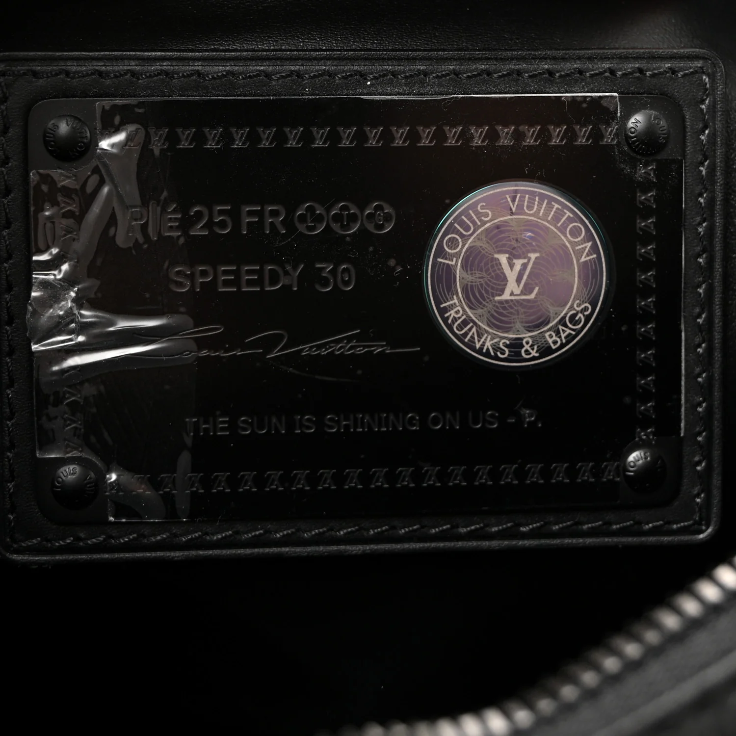 Calfskin Monogram Speedy P9 Bandouliere 30 Ultra Black - Image 7