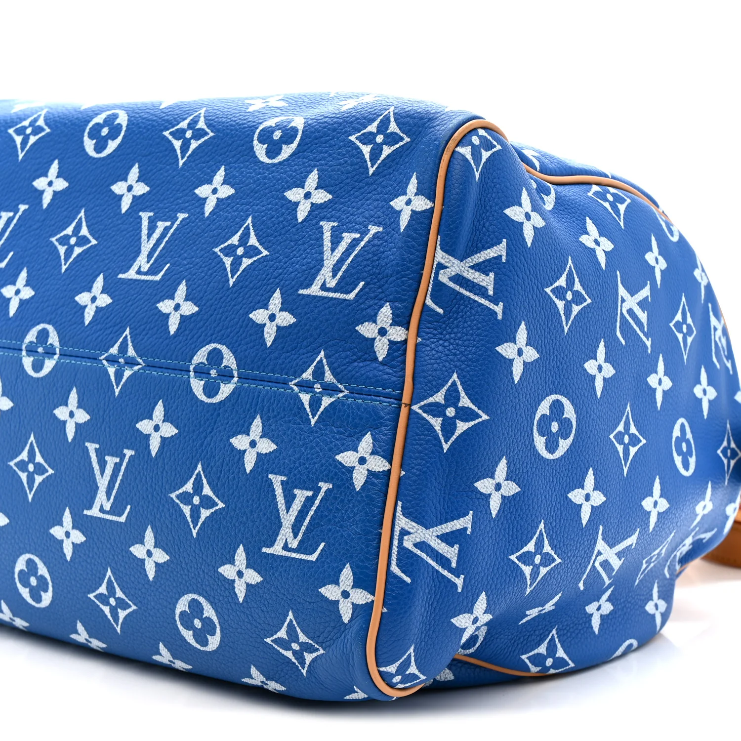 Calfskin Monogram Speedy P9 Bandouliere 40 Blue - Image 13