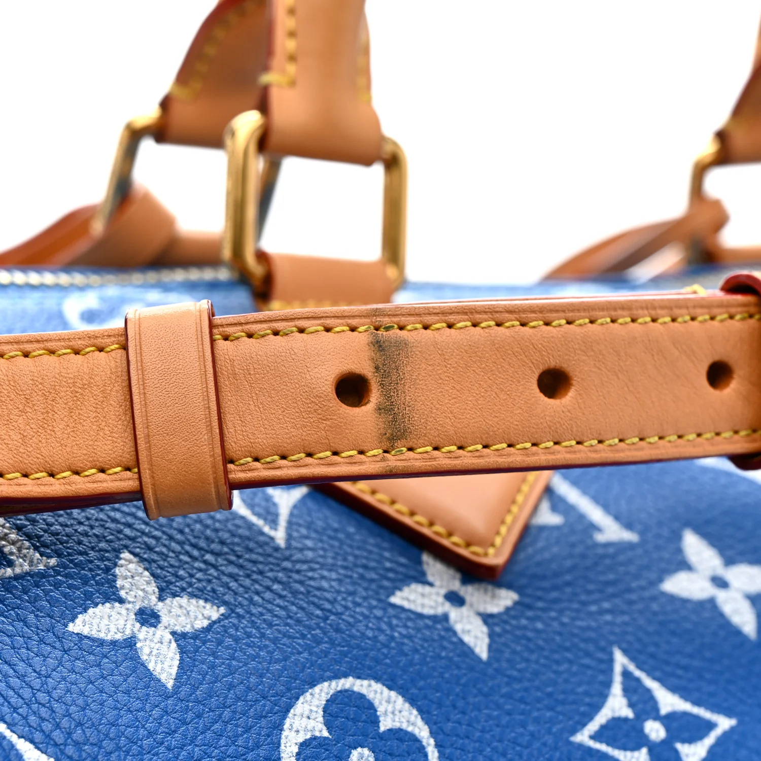Calfskin Monogram Speedy P9 Bandouliere 40 Blue - Image 16