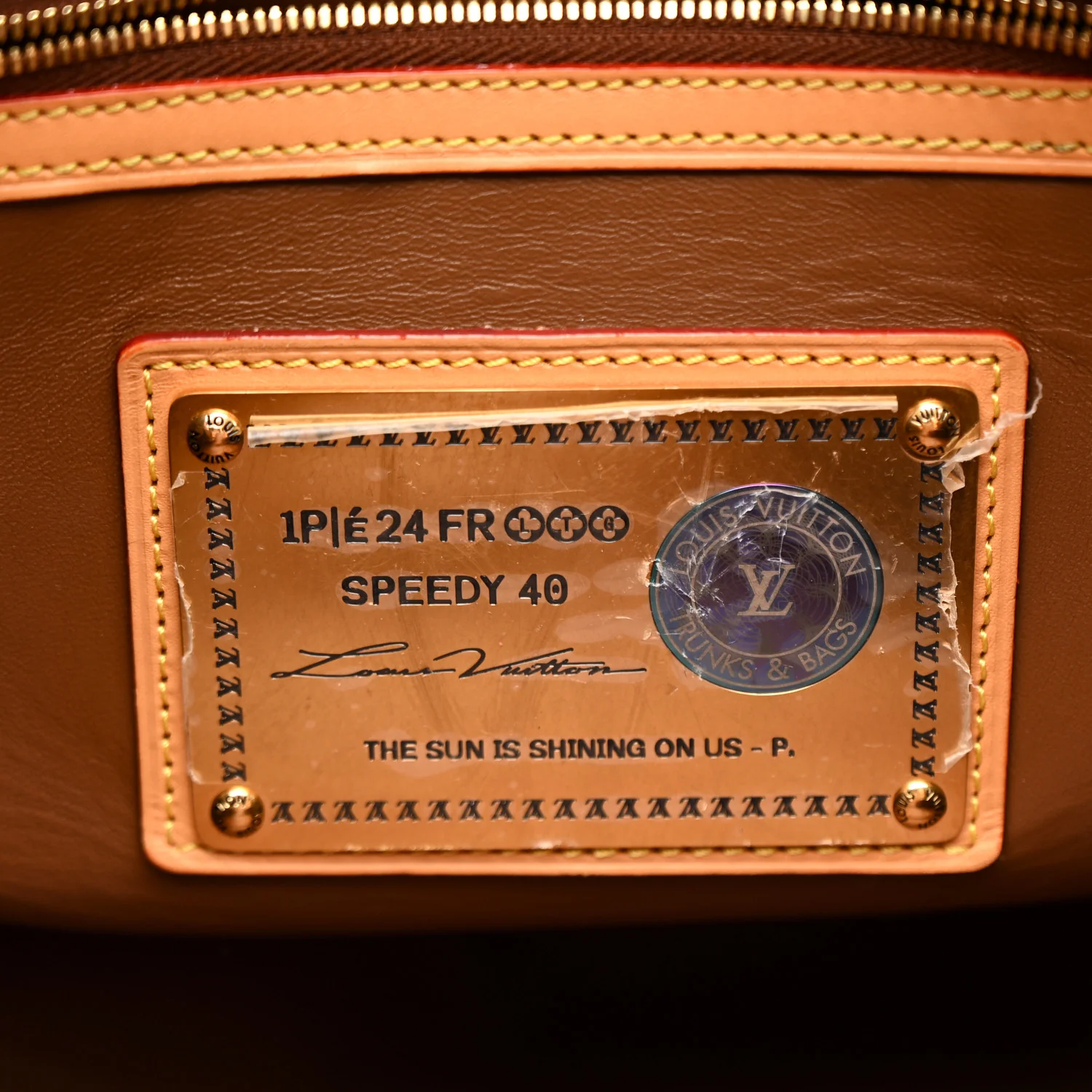 Calfskin Monogram Speedy P9 Bandouliere 40 Blue - Image 7