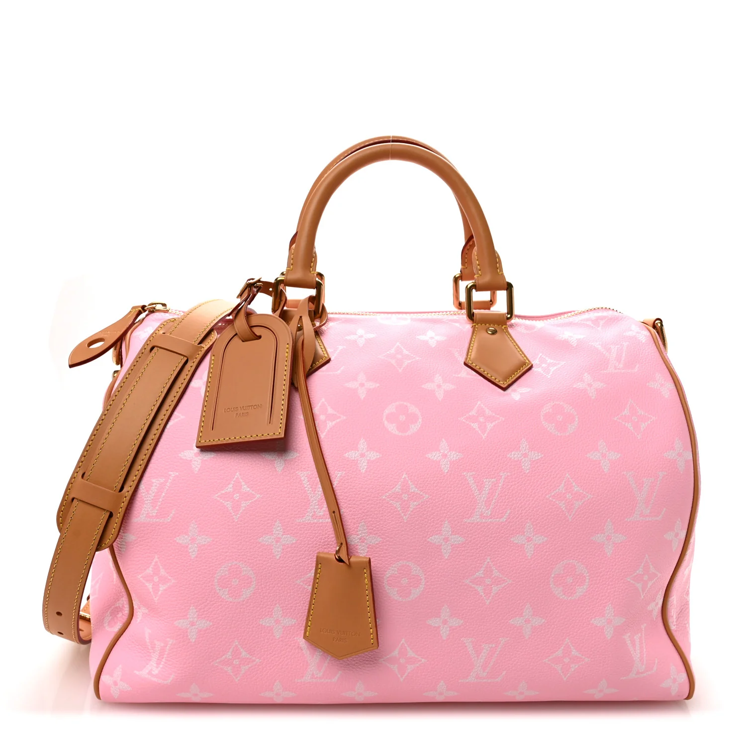 Calfskin Monogram Speedy P9 Bandouliere 40 Candy