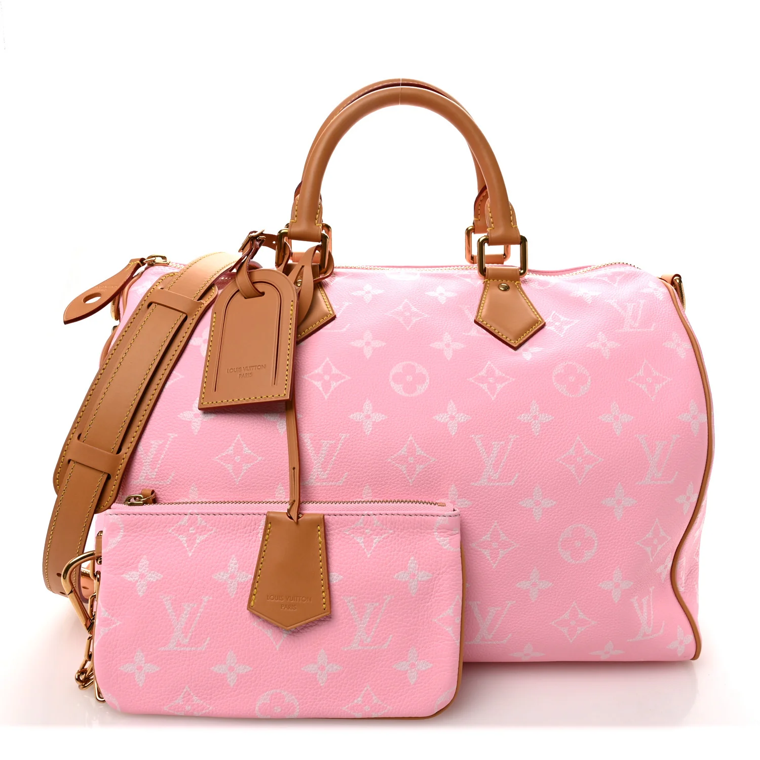 Calfskin Monogram Speedy P9 Bandouliere 40 Candy - Image 2