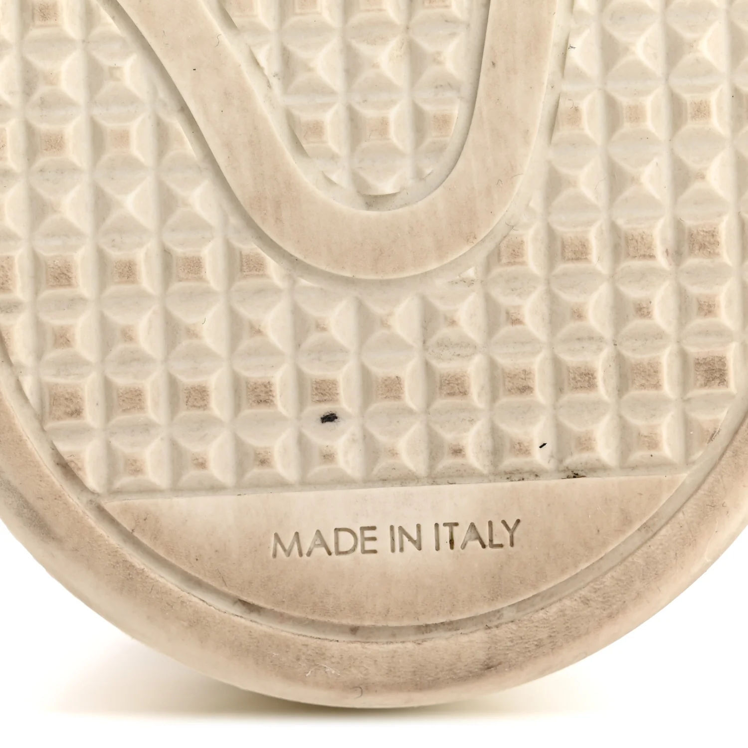 Calfskin Monogram Striped Frontrow Sneakers 38.5 White - Image 7