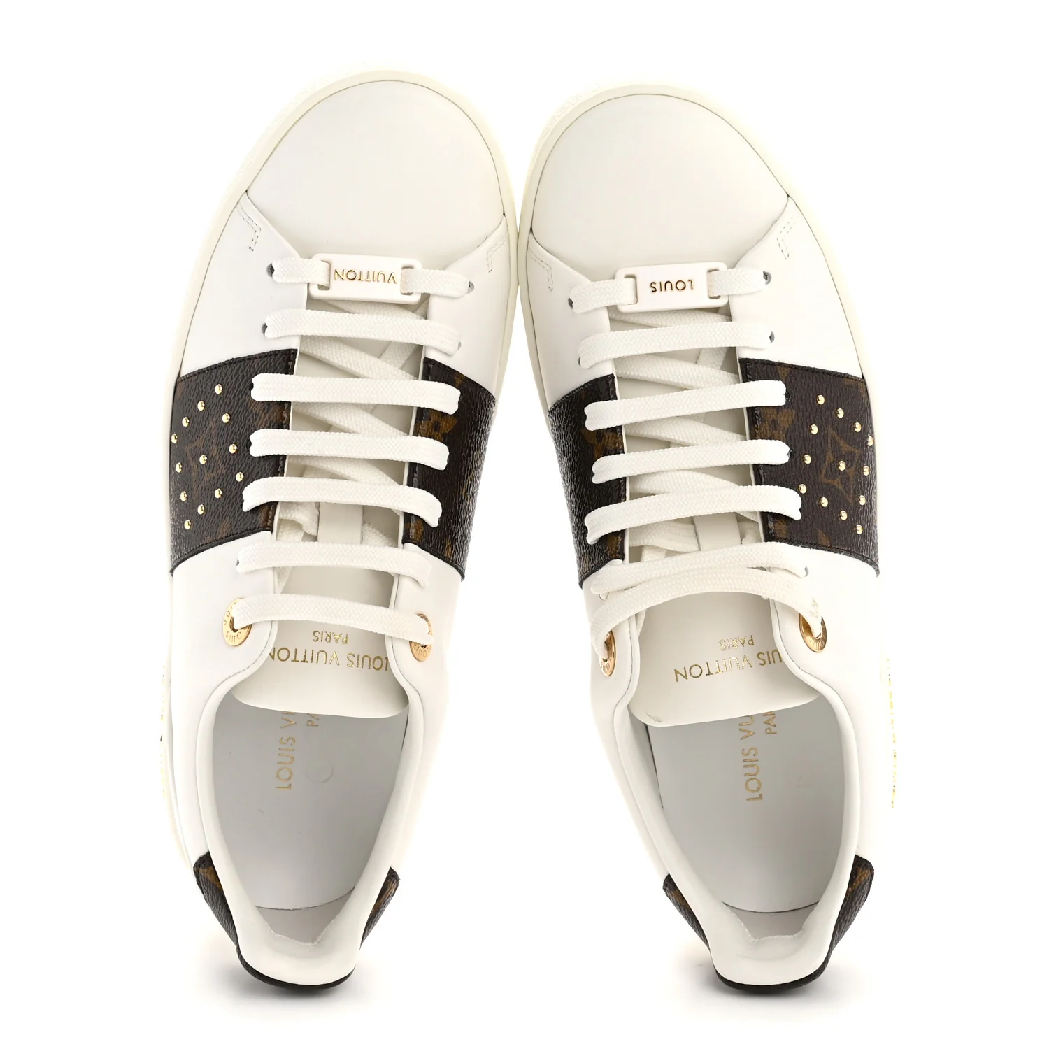 Calfskin Monogram Studded Frontrow Sneaker 36 - Image 2