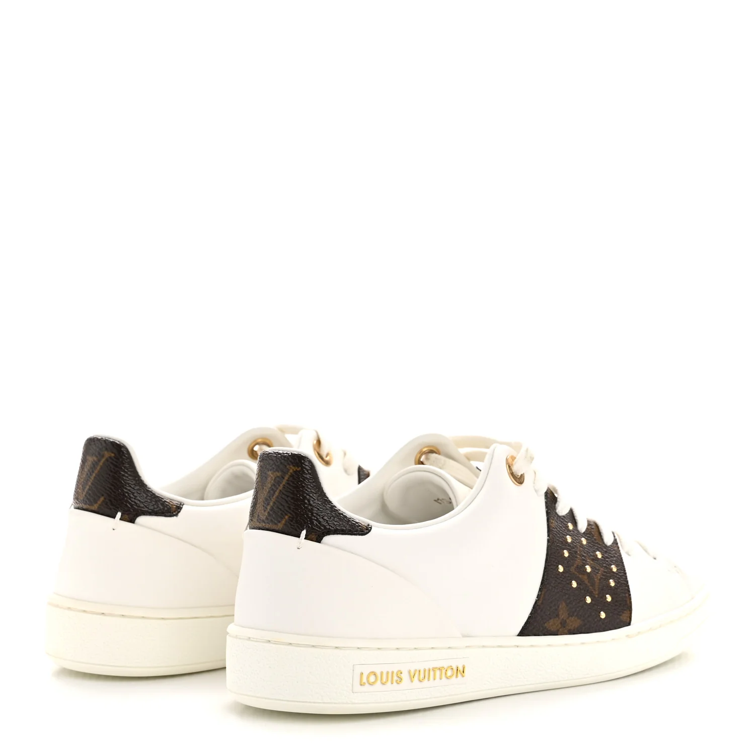 Calfskin Monogram Studded Frontrow Sneaker 36 - Image 5