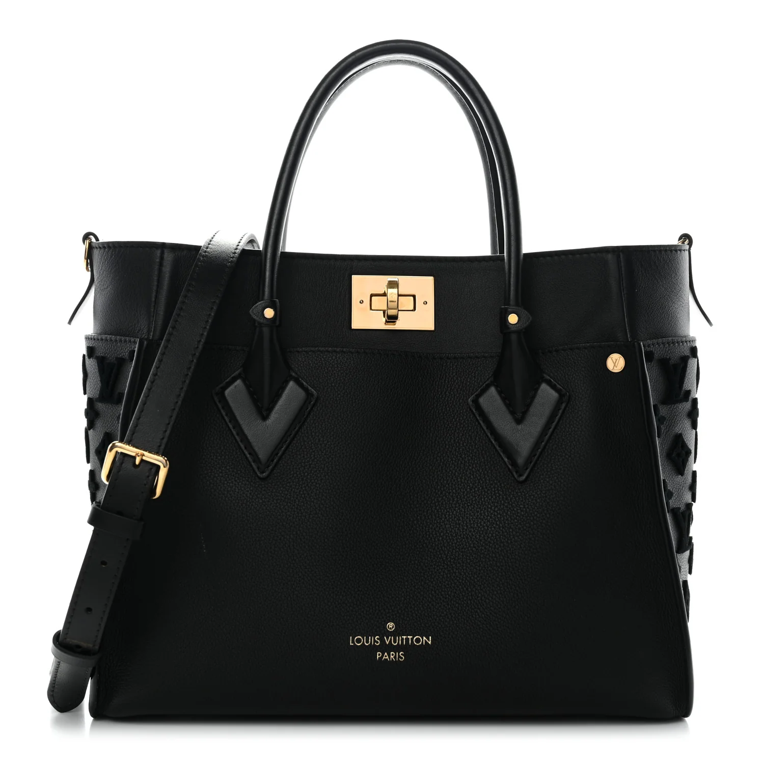 Calfskin Monogram Tufting On My Side Black