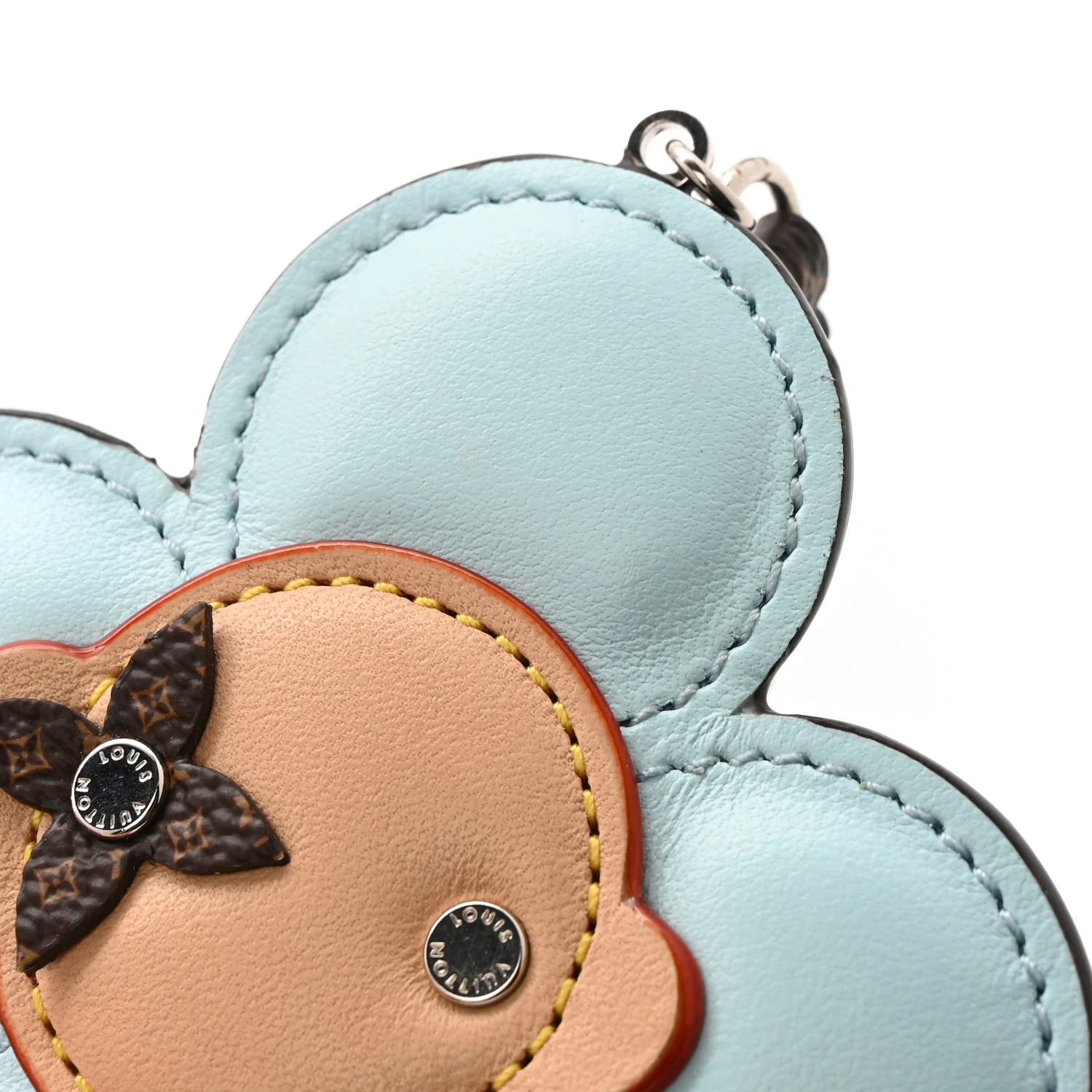 Calfskin Monogram Vivienne Strap Bag Charm Light Blue - Image 3