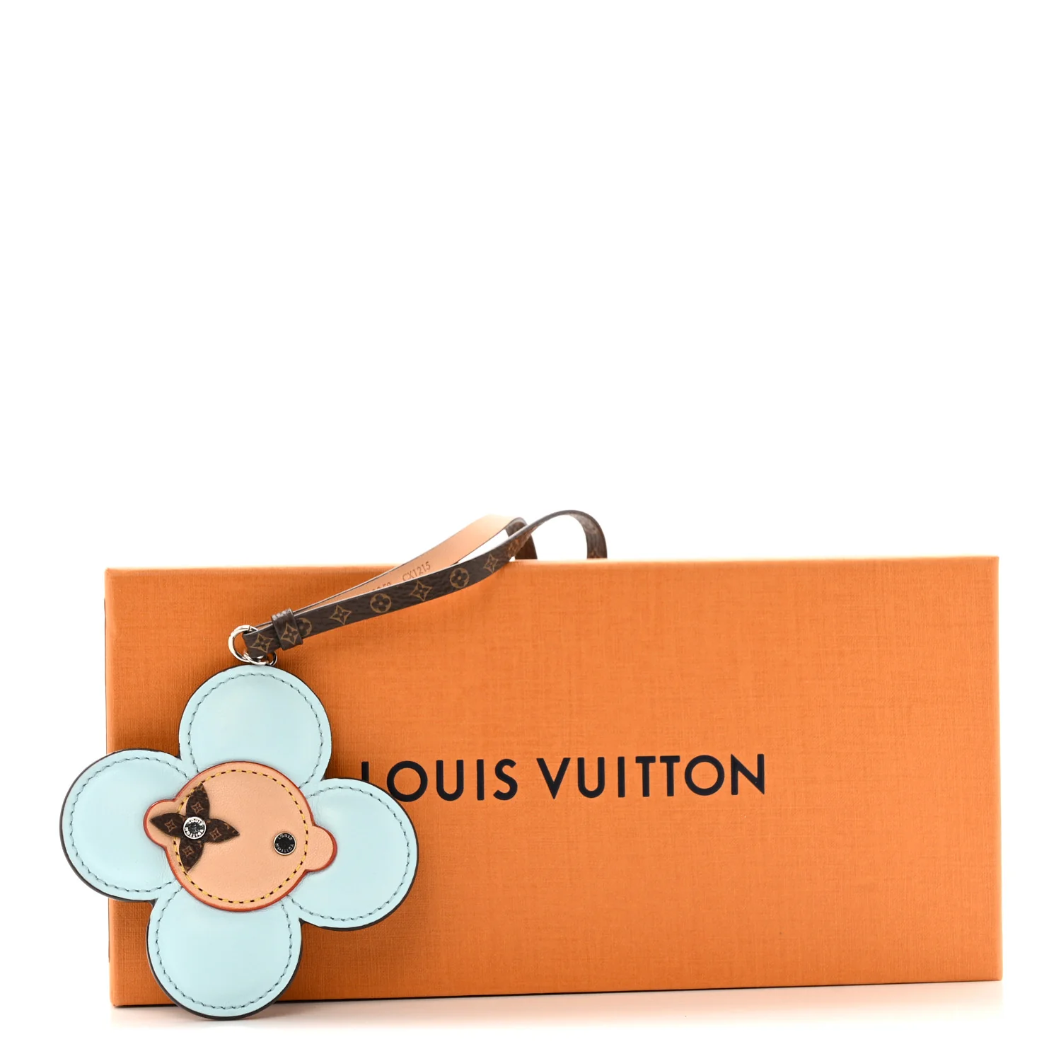 Calfskin Monogram Vivienne Strap Bag Charm Light Blue - Image 6