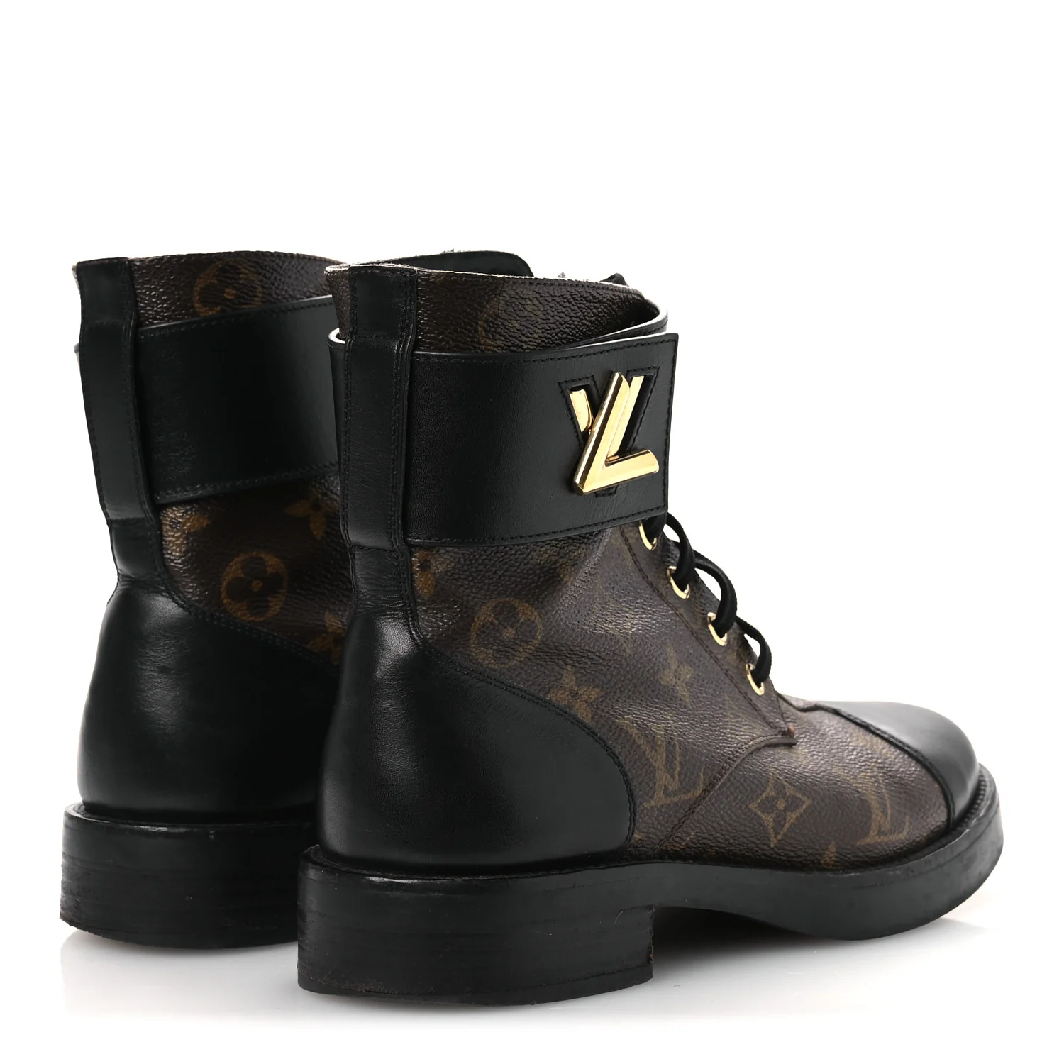 Calfskin Monogram Wonderland Flat Ranger Boots 36.5 Black - Image 5