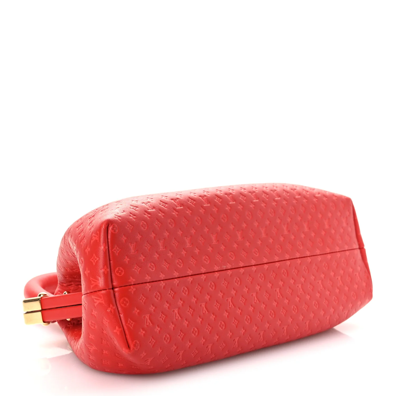 Calfskin Nanogram Embossed Clutch Red - Image 4
