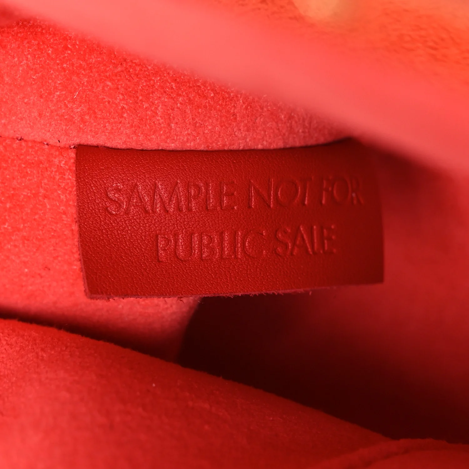 Calfskin Nanogram Embossed Clutch Red - Image 7