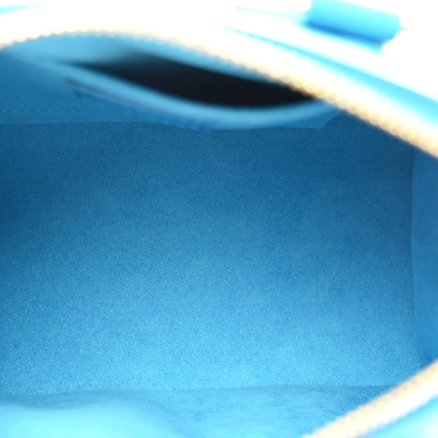 Calfskin Nanogram Embossed Speedy Bandouliere 20 Blue - Image 5