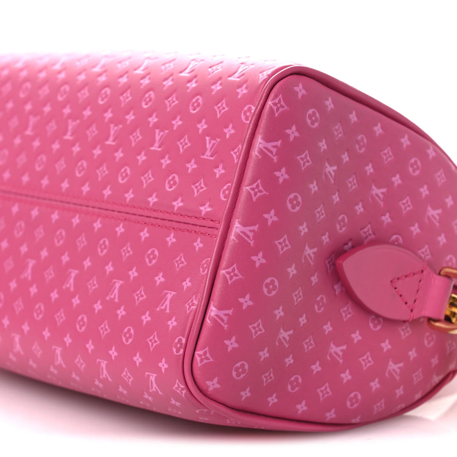 Calfskin Nanogram Embossed Speedy Bandouliere 20 Rose - Image 9
