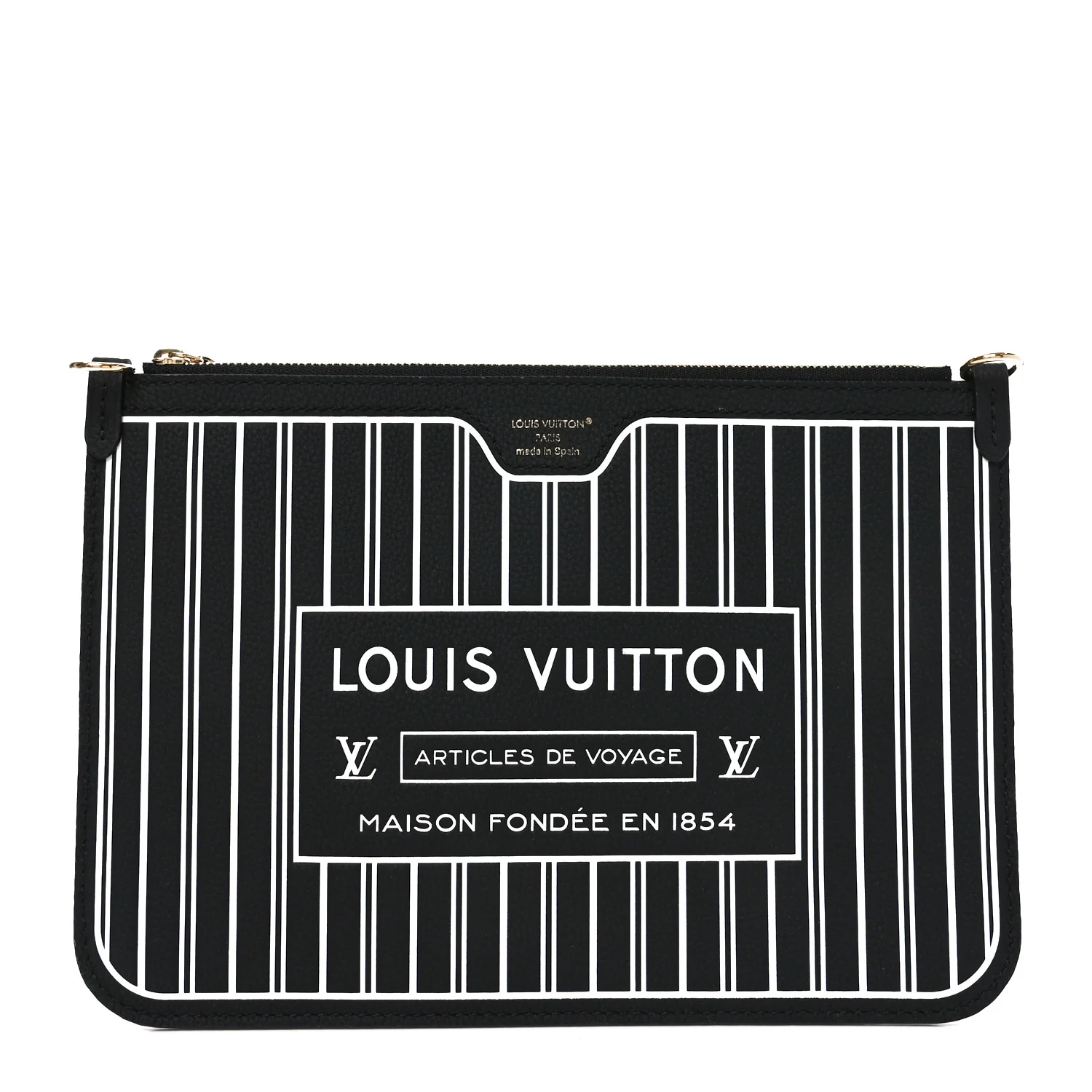Calfskin Neverfull Inside Out MM Pochette Black