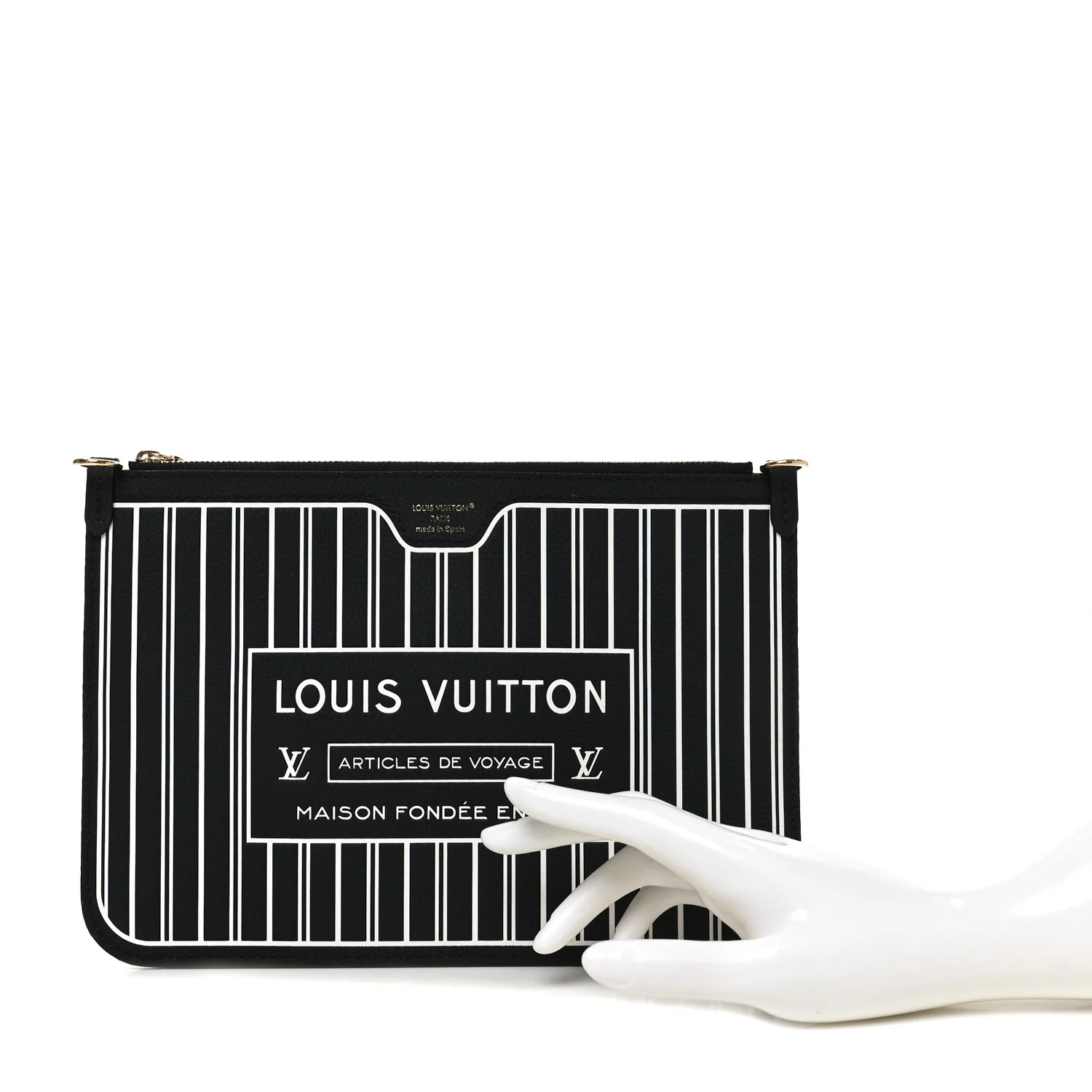 Calfskin Neverfull Inside Out MM Pochette Black - Image 2