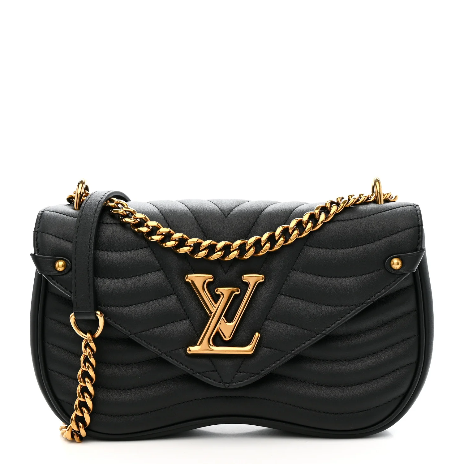 Calfskin New Wave Chain MM Black
