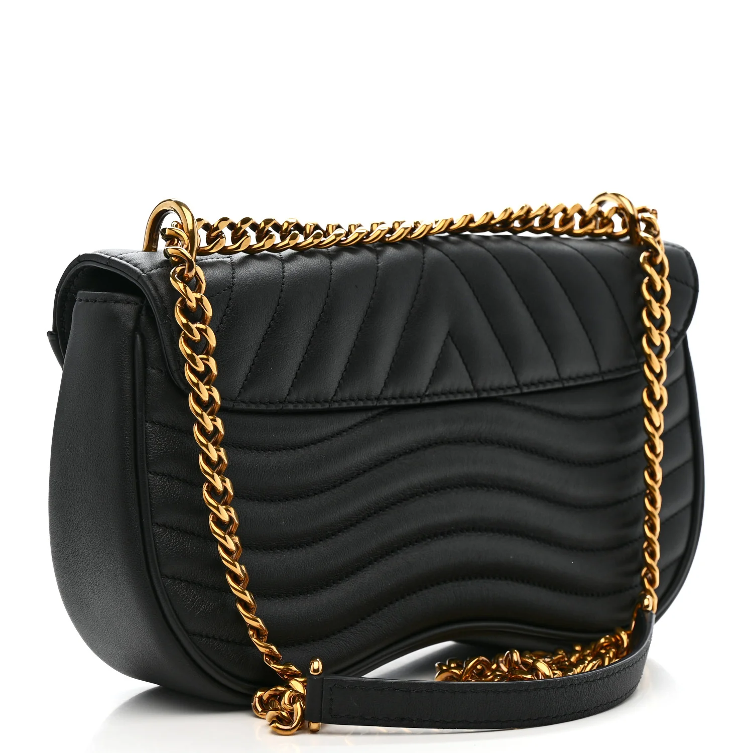 Calfskin New Wave Chain MM Black - Image 3