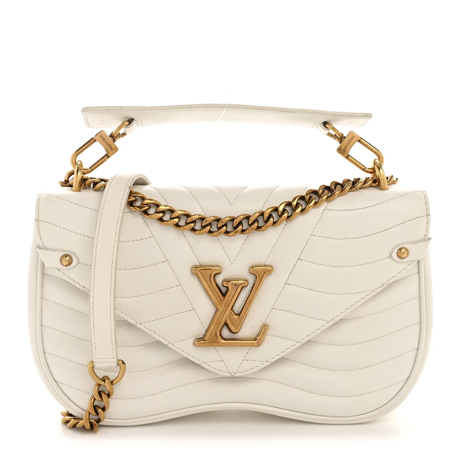 Calfskin New Wave Chain PM White