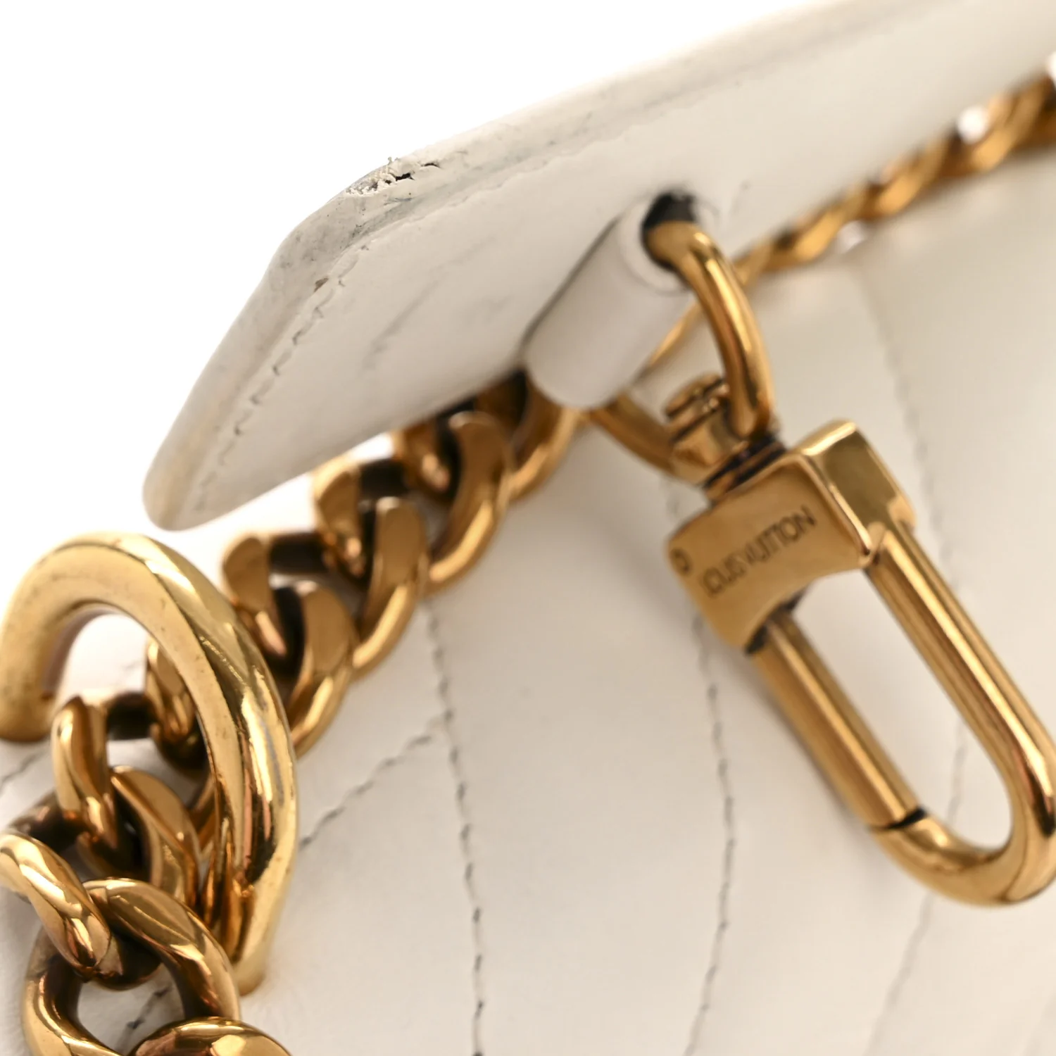 Calfskin New Wave Chain PM White - Image 14