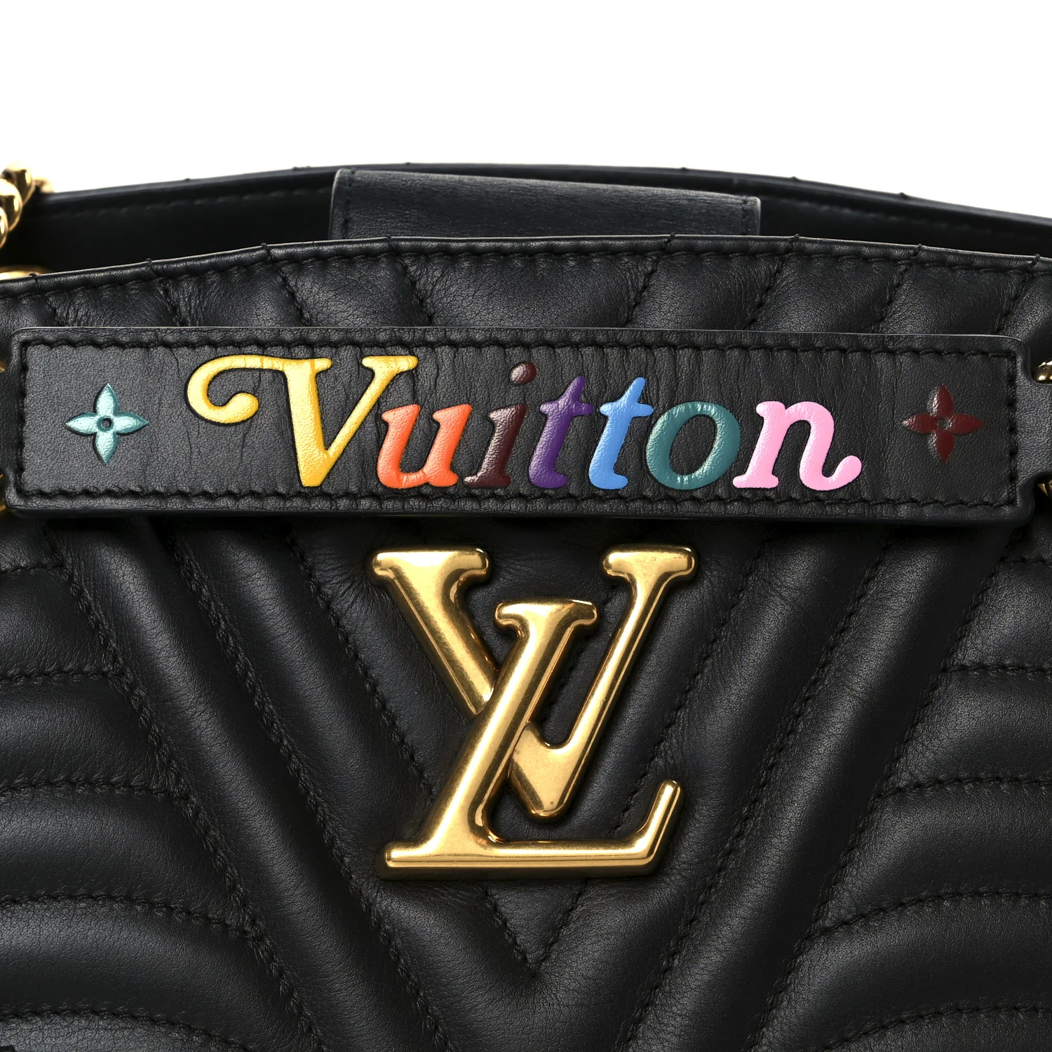 Calfskin New Wave Chain Tote Black - Image 9