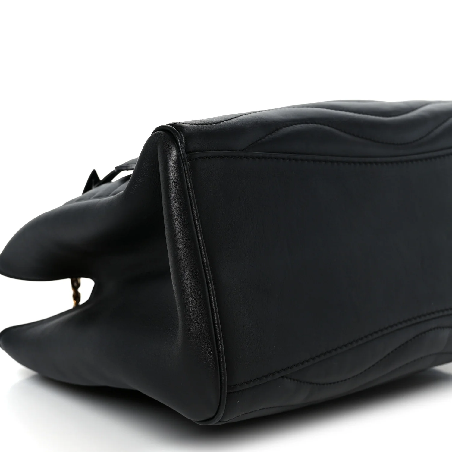 Calfskin New Wave Chain Tote Black - Image 10
