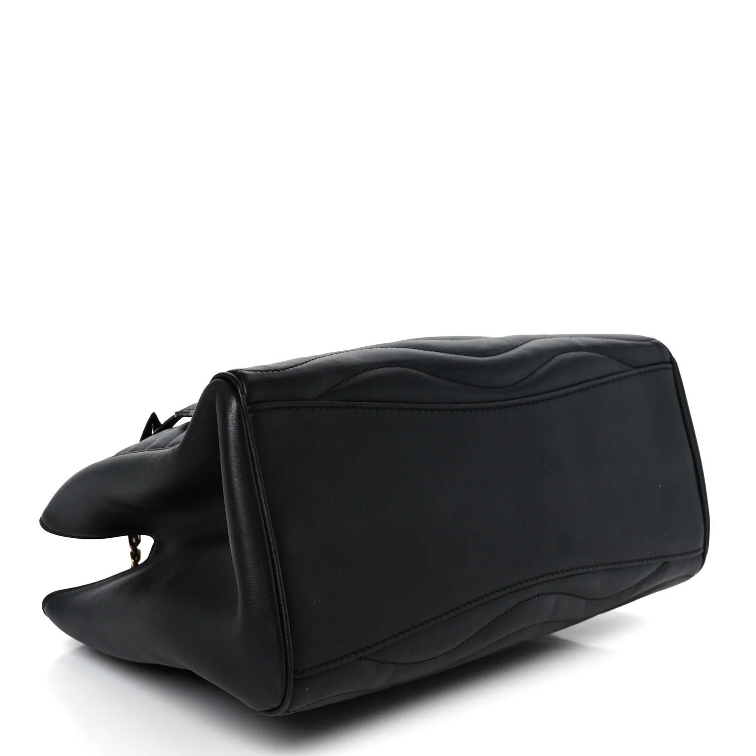 Calfskin New Wave Chain Tote Black - Image 4