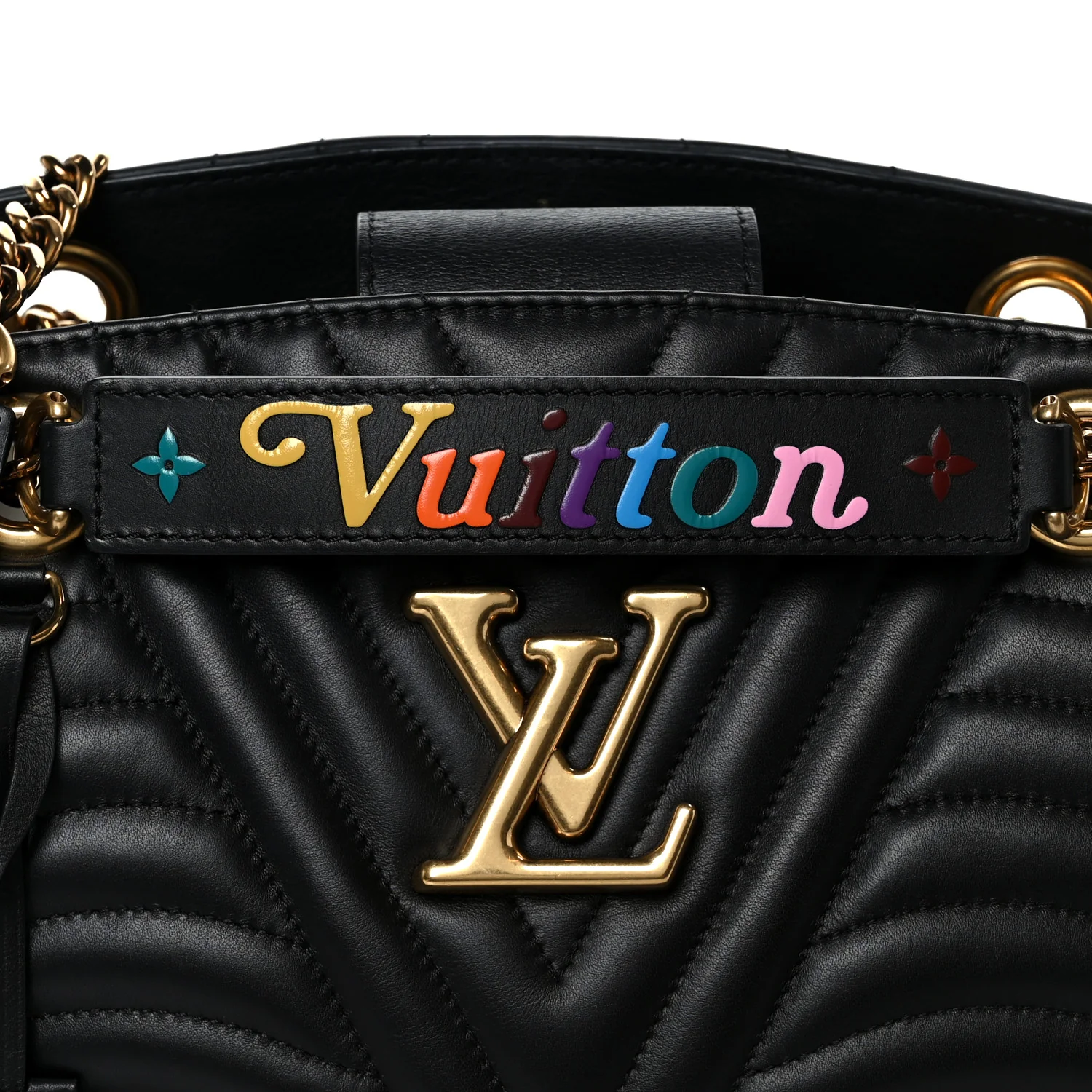 Calfskin New Wave Chain Tote Black - Image 9