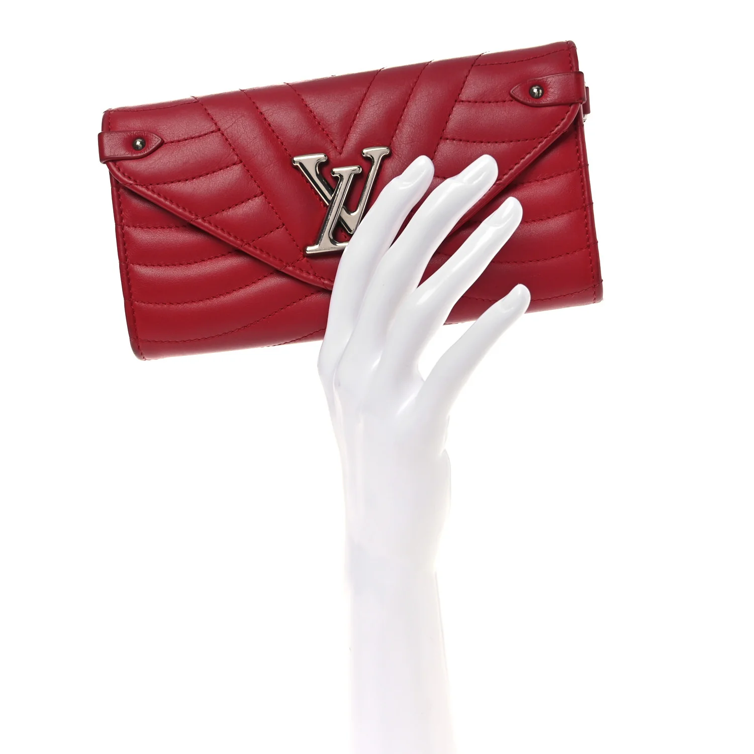 Calfskin New Wave Long Wallet Rouge - Image 2