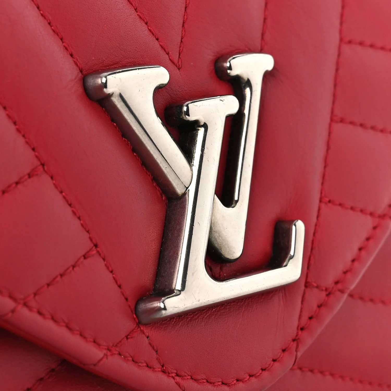 Calfskin New Wave Long Wallet Rouge - Image 7